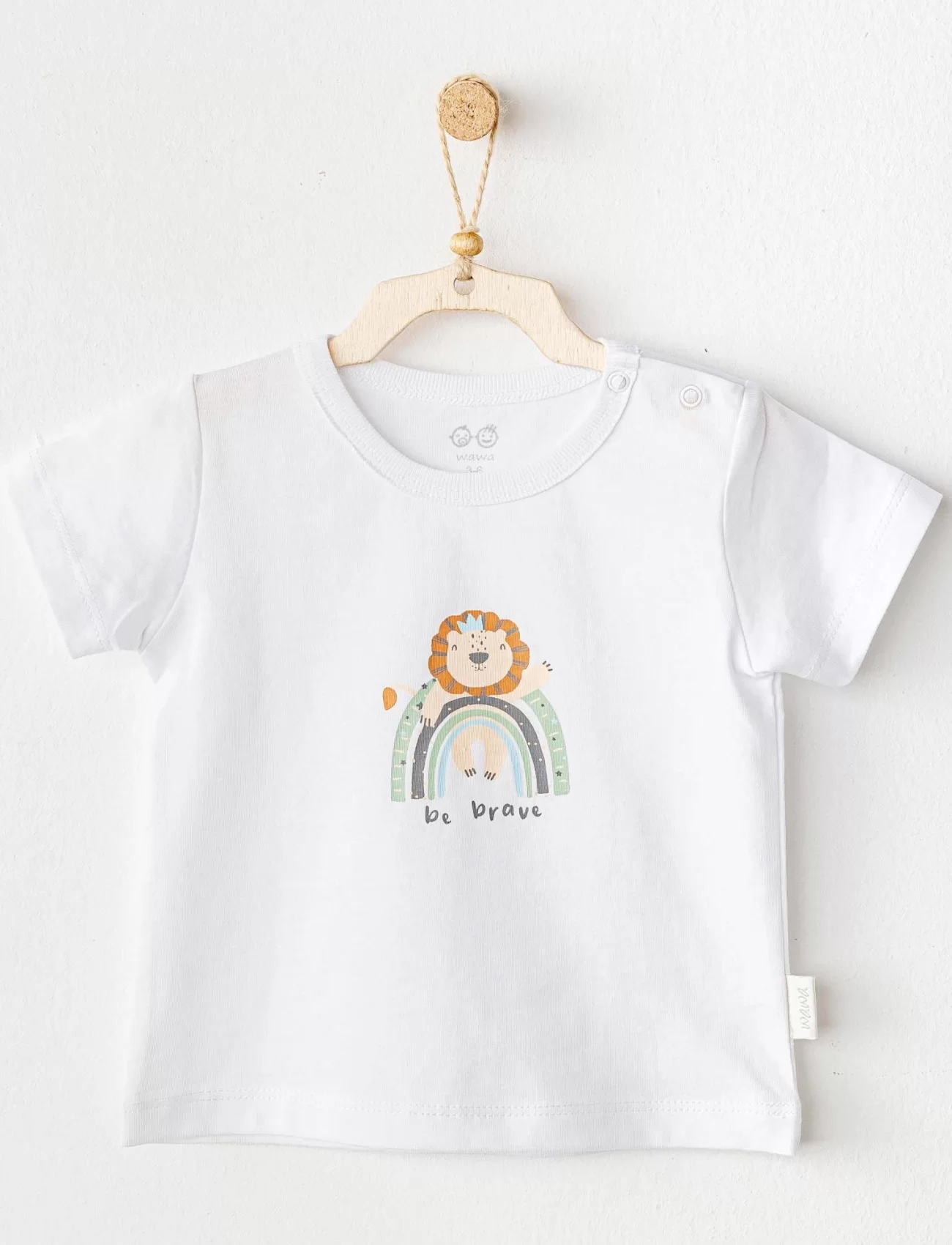 Andywawa Ac25977 Casual Bebek Tişört White