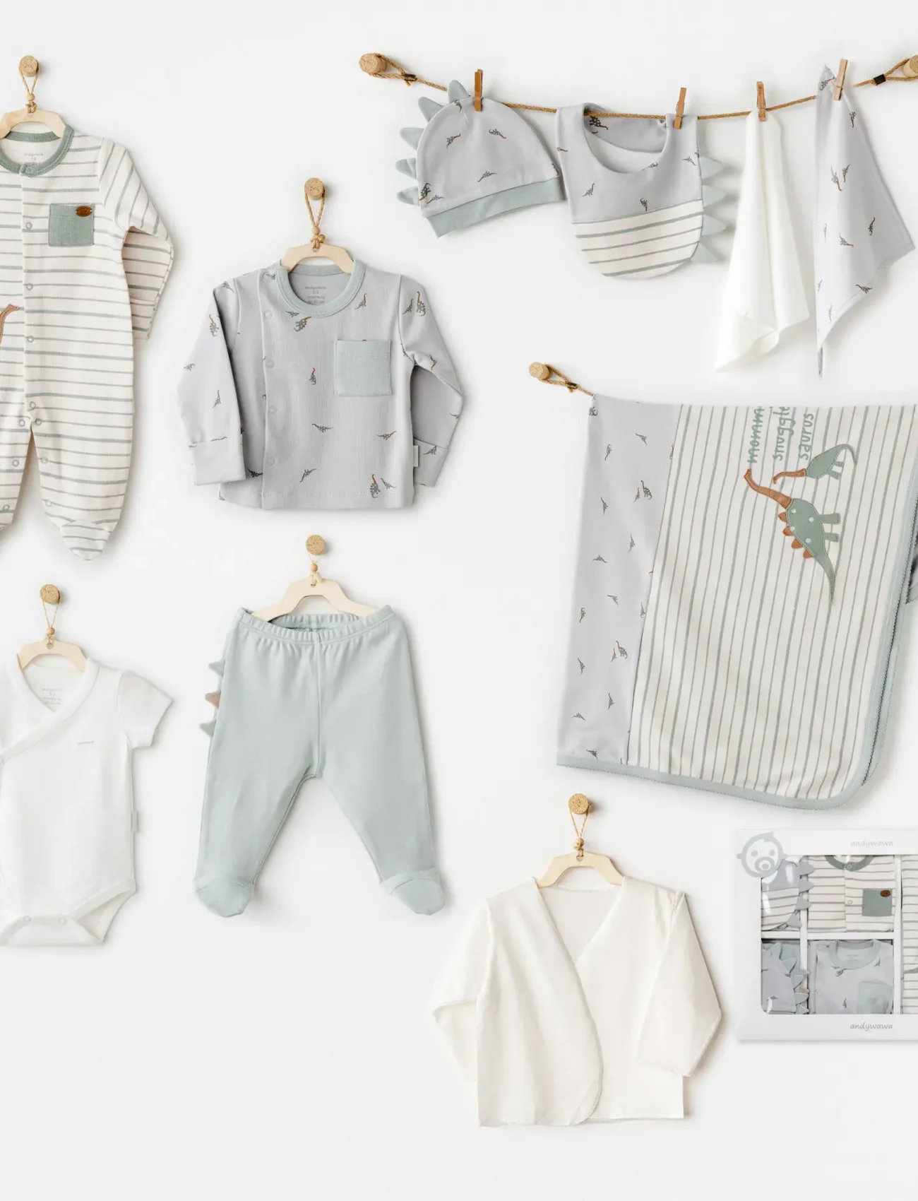 Andywawa Ac26001 Mummy S Snuggle Saurus 10lu Hastane Çıkışı Green