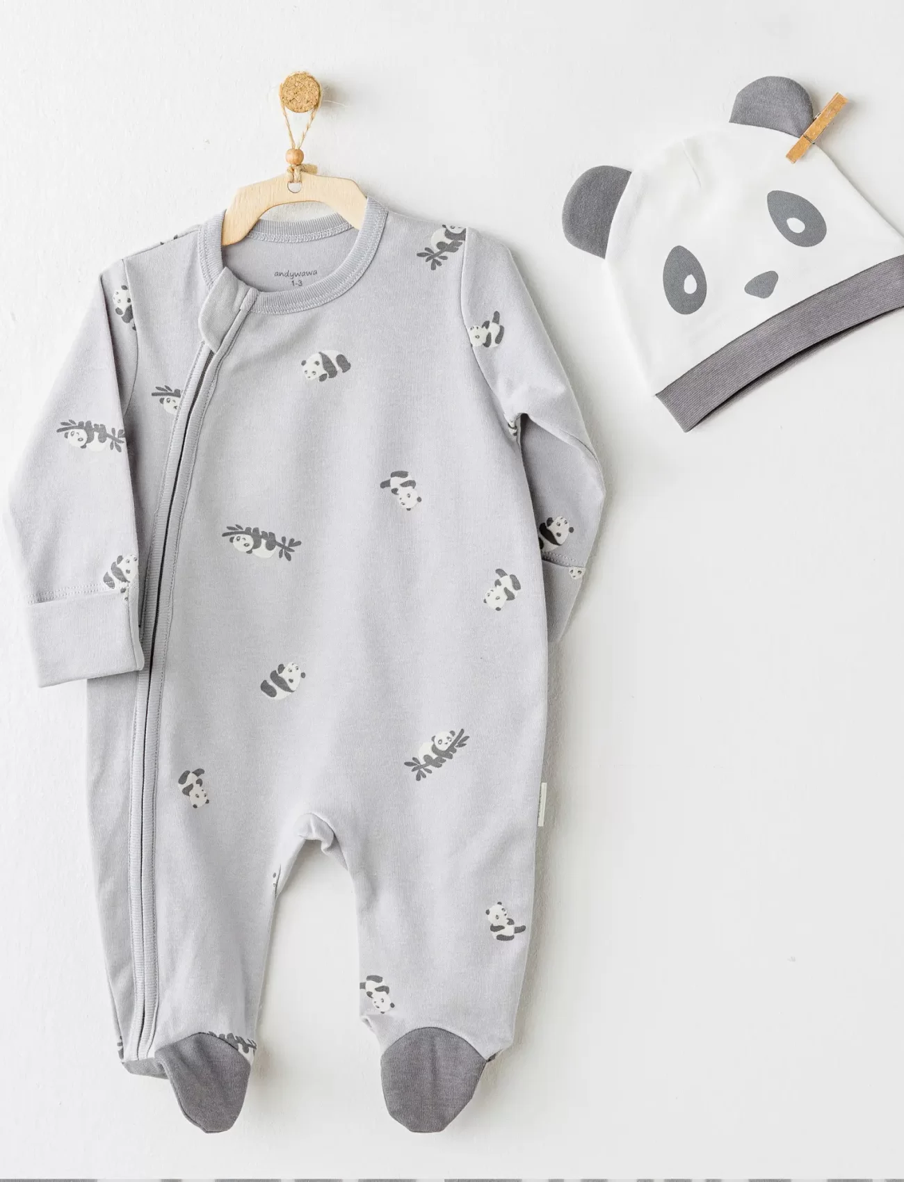 Andywawa Ac26023 Keep Smiling Tulum Takım Grey