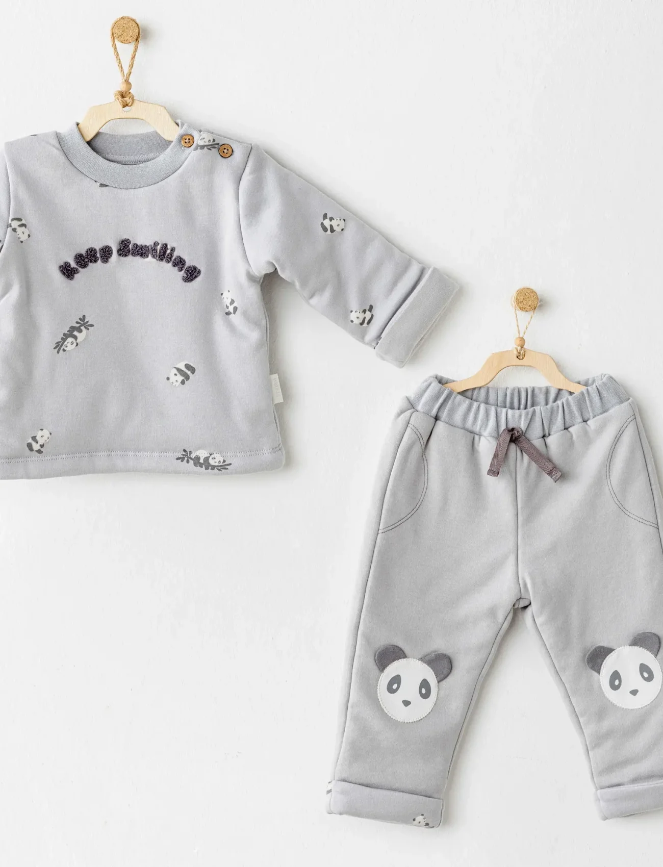 Andywawa Ac26028 Fiber Keep Smiling 2li Takım Grey