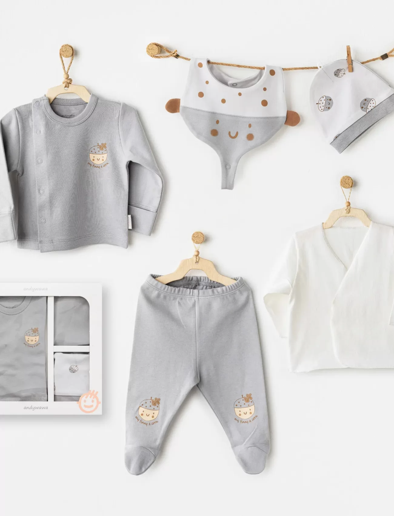 Andywawa Ac26100 Hello Autumn 5li Hastane Çıkışı Grey