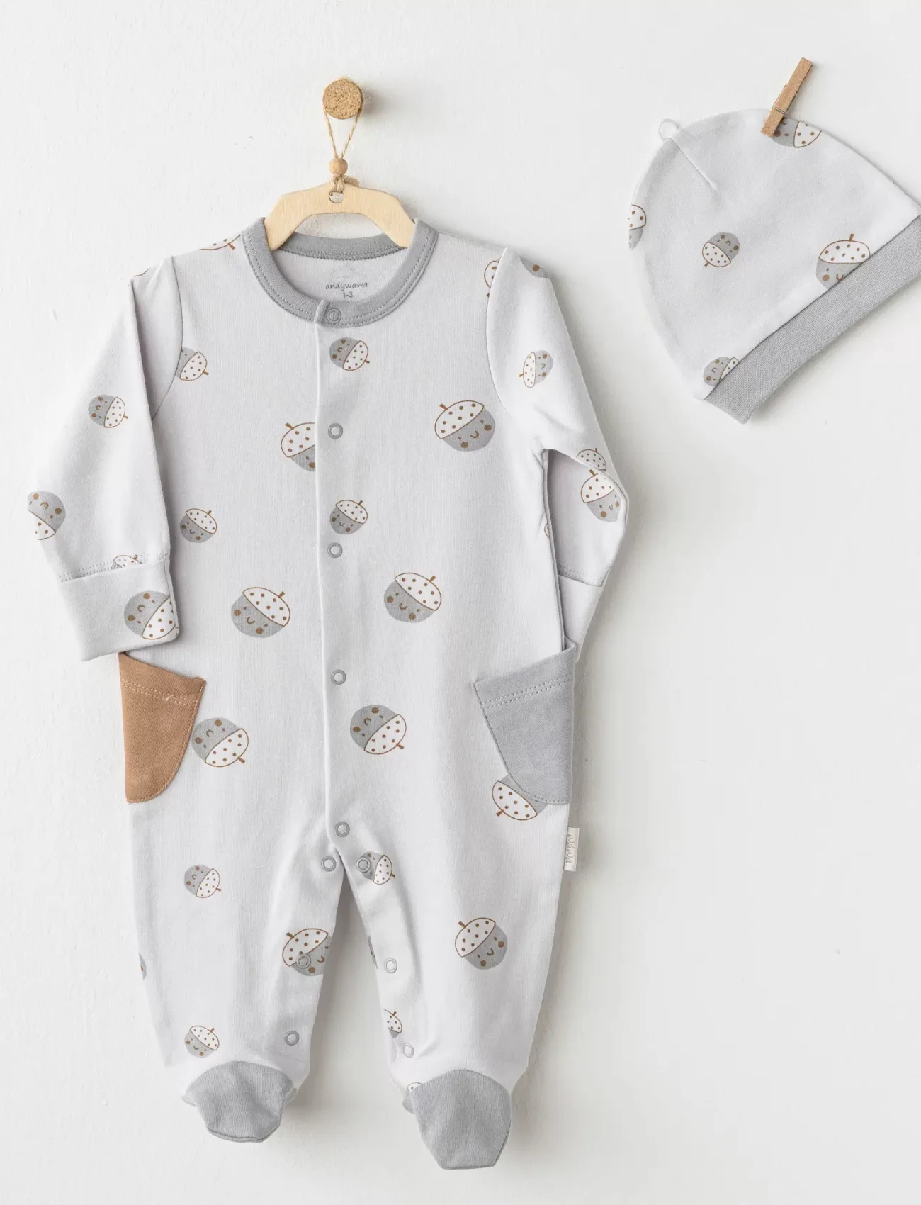 Andywawa Ac26104 Hello Autumn Tulum Takım Grey