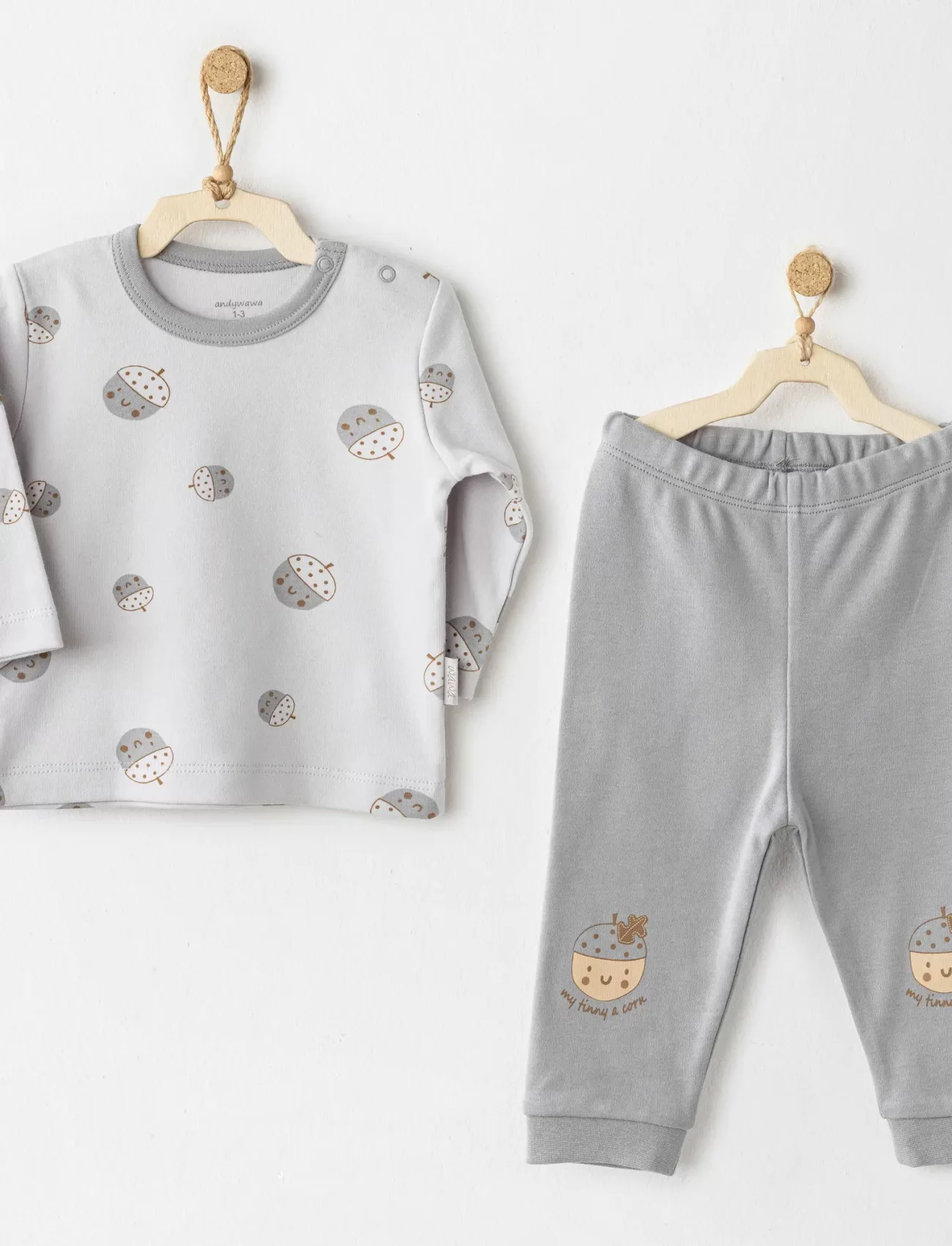 Andywawa Ac26105 Hello Autumn 2li Takım Grey