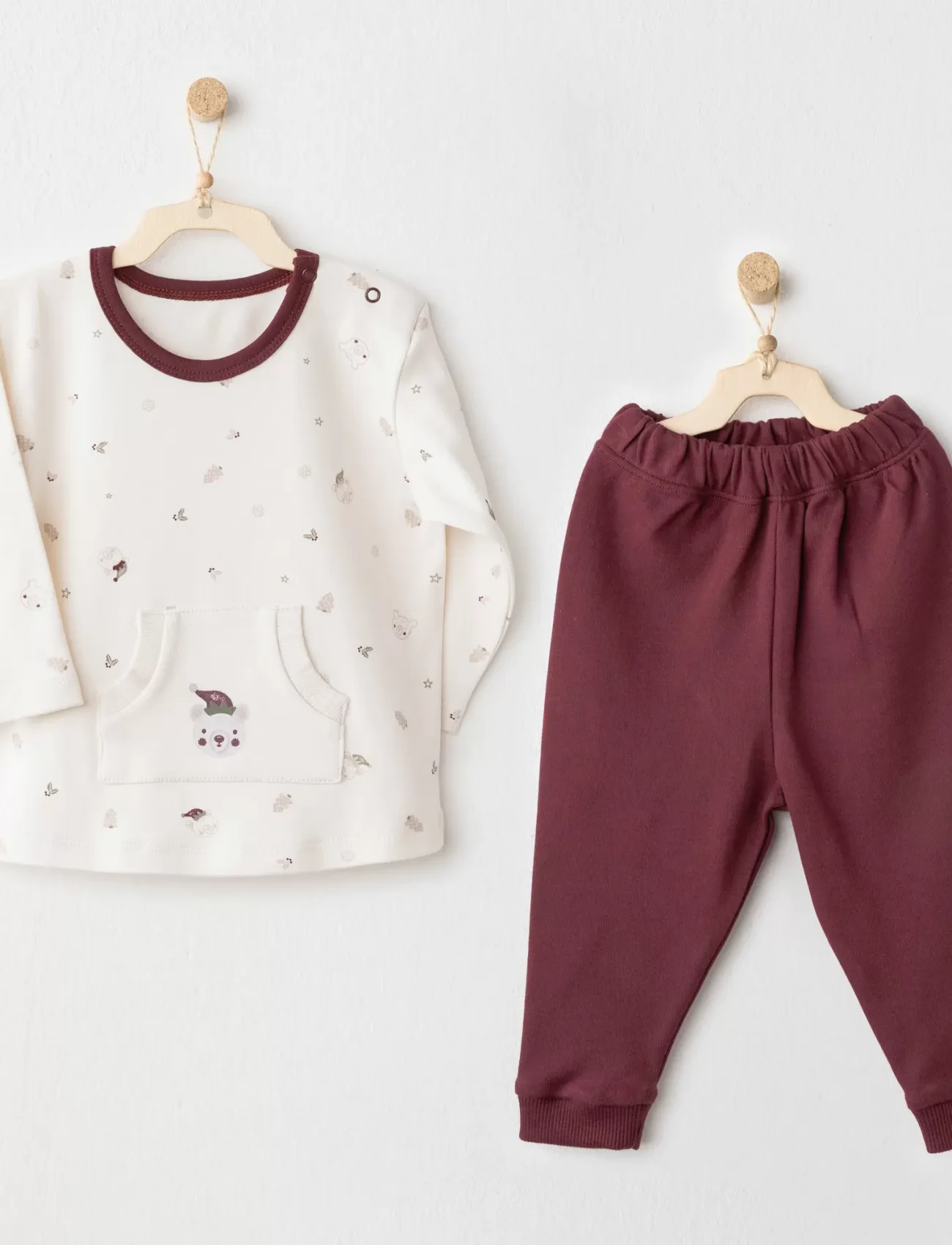 Andywawa Ac26184 My 1 St Wardrobe 2li Takım Burgundy