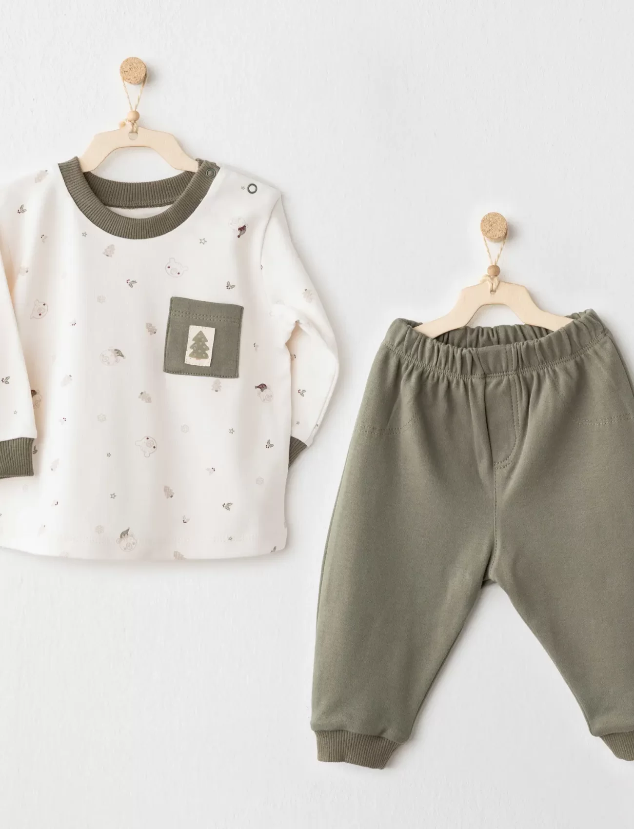 Andywawa Ac26186 My 1 St Wardrobe 2li Takım Ecru Green