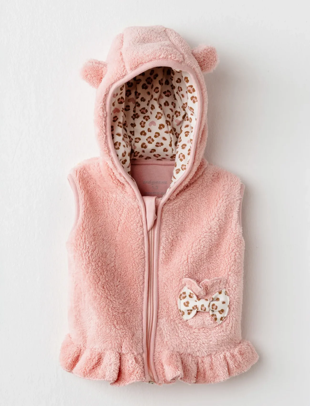 Andywawa Ac26234 Little Leopard Yelek Pink