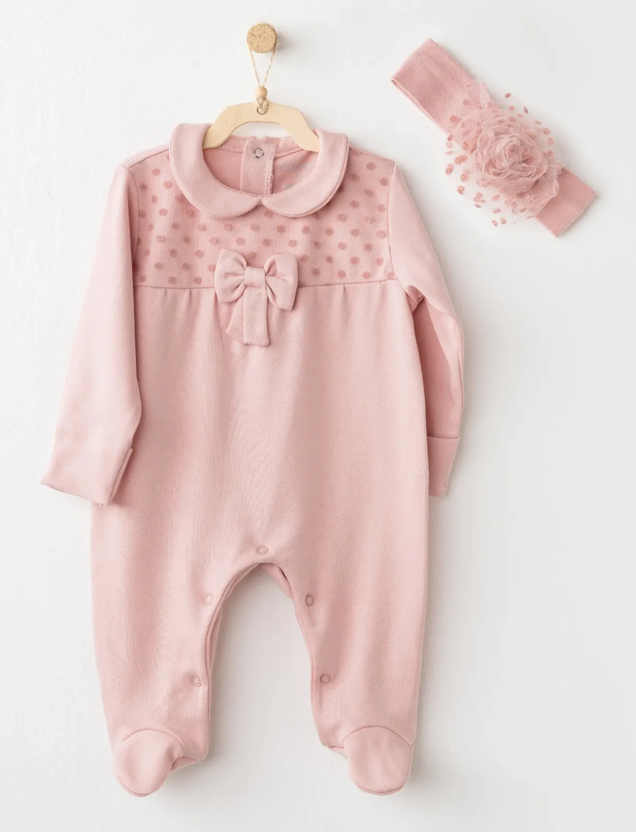 Andywawa Ac26242 Little Leopard Tulum Takım Pink
