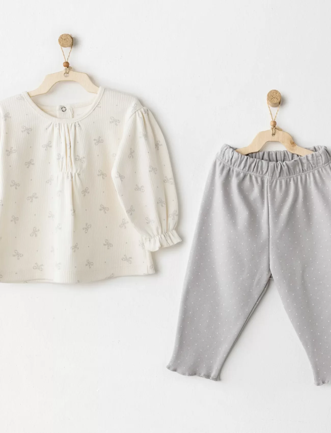 Andywawa Ac26253 Baby Bow Bliss 2li Takım Ekru