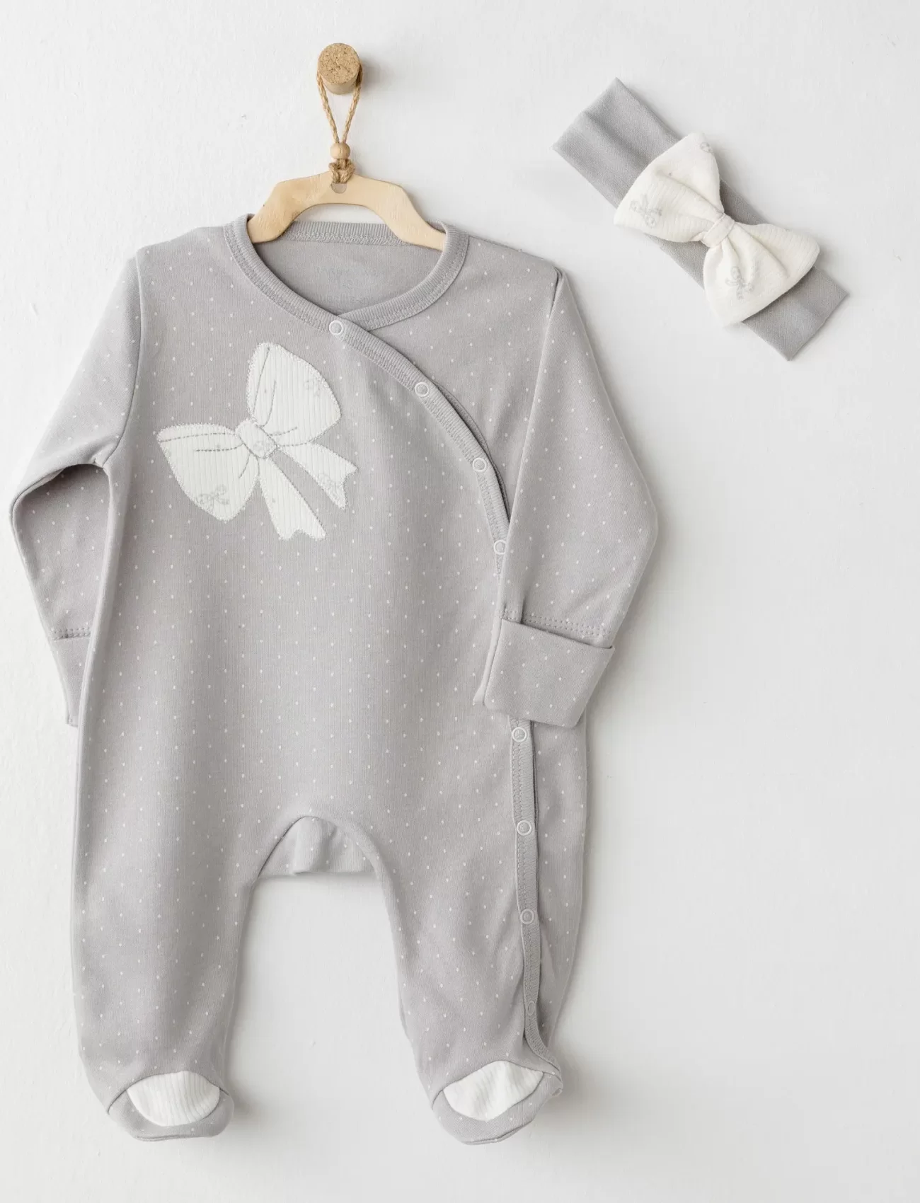Andywawa Ac26254 Baby Bow Bliss Tulum Takım Grey