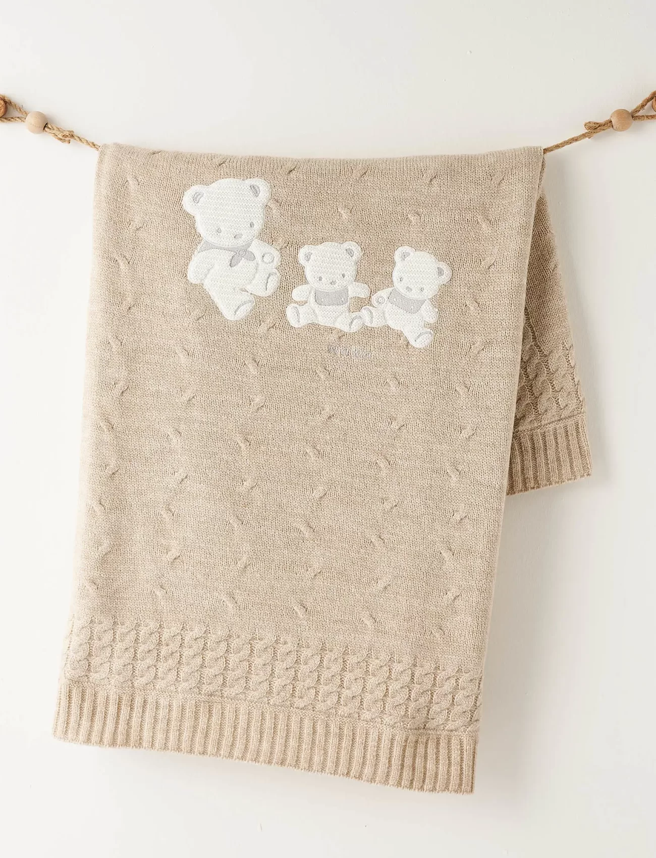 Andywawa Ac26341 Triko Battaniye 85x100 Beige Melange