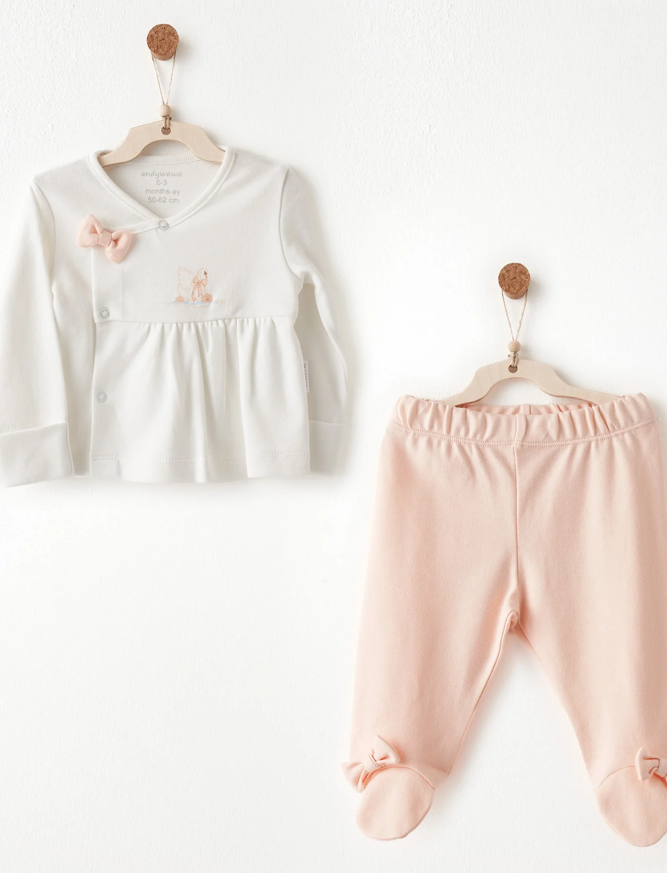 Andywawa Ac26534 Little Swan Love 2li Takım Salmon