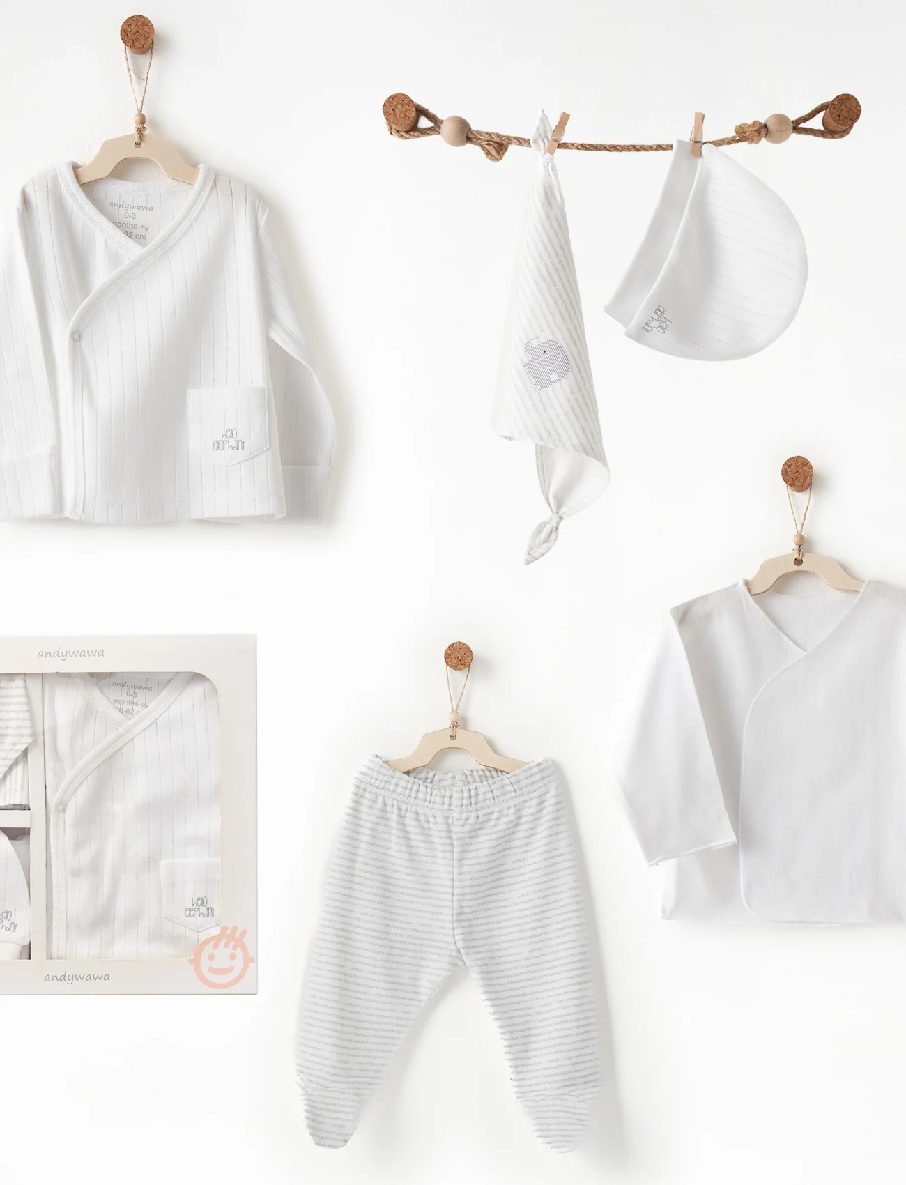 Andywawa Ac26580 Hello Elephant 5li Hastane Çıkışı White