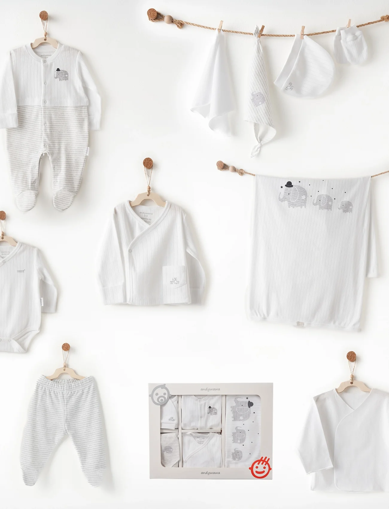 Andywawa Ac26581 Hello Elephant 10lu Hastane Çıkışı White