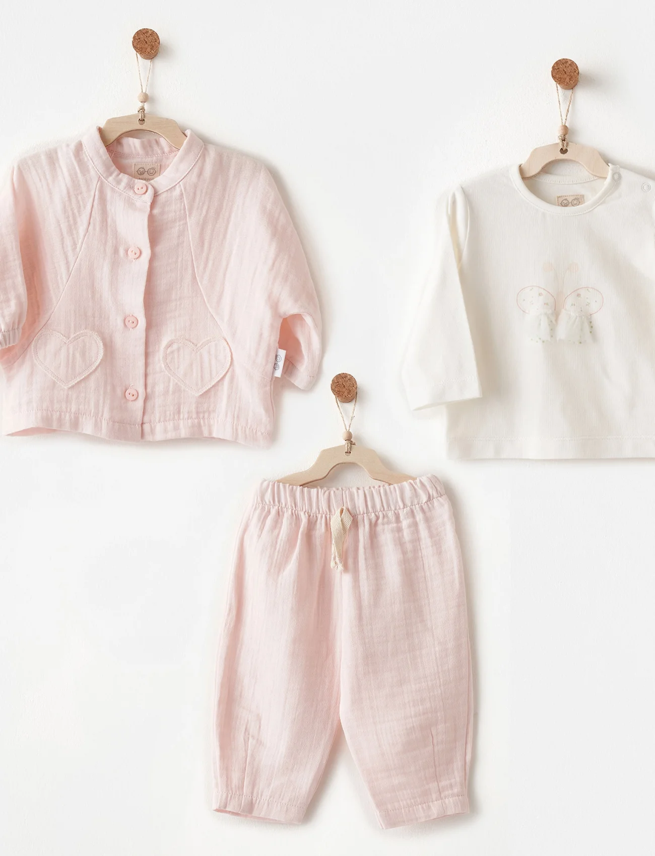 Andywawa Ac26621 Lovely Day 3lü Takım Pink