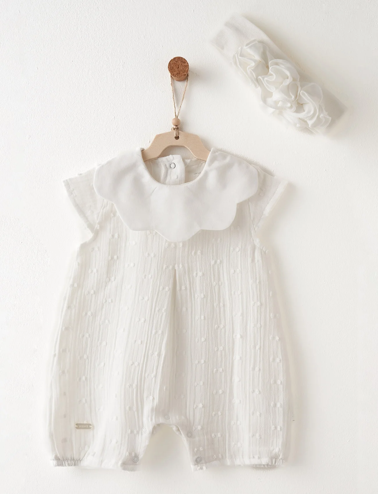 Andywawa Ac26641 Baby Chic Tulum Takım Ekru