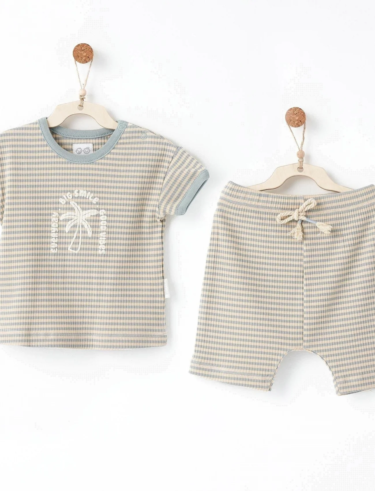 Andywawa Ac26672 Bamboo Striped 2li Takım Blue