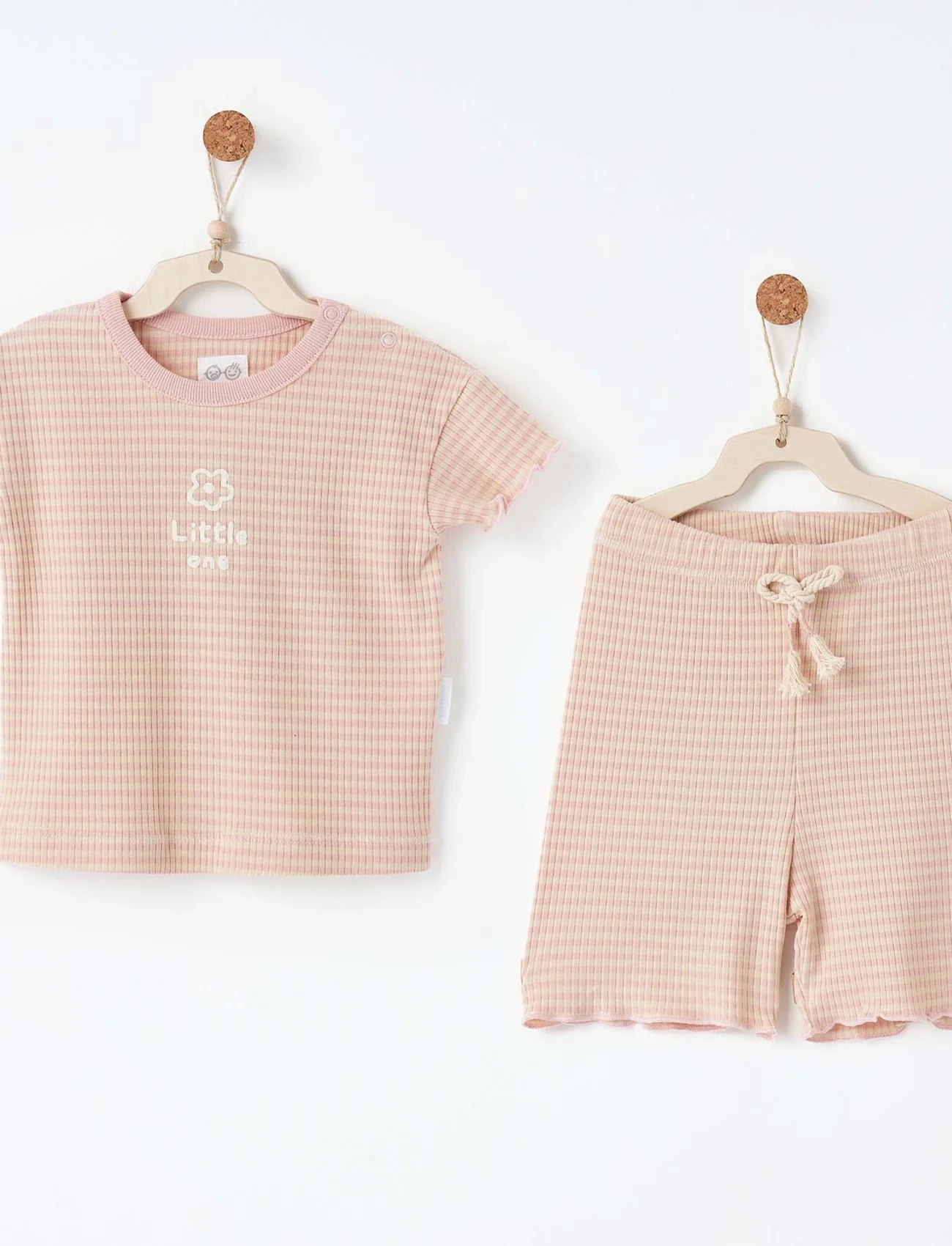 Andywawa Ac26674 Bamboo Striped 2li Takım Pink