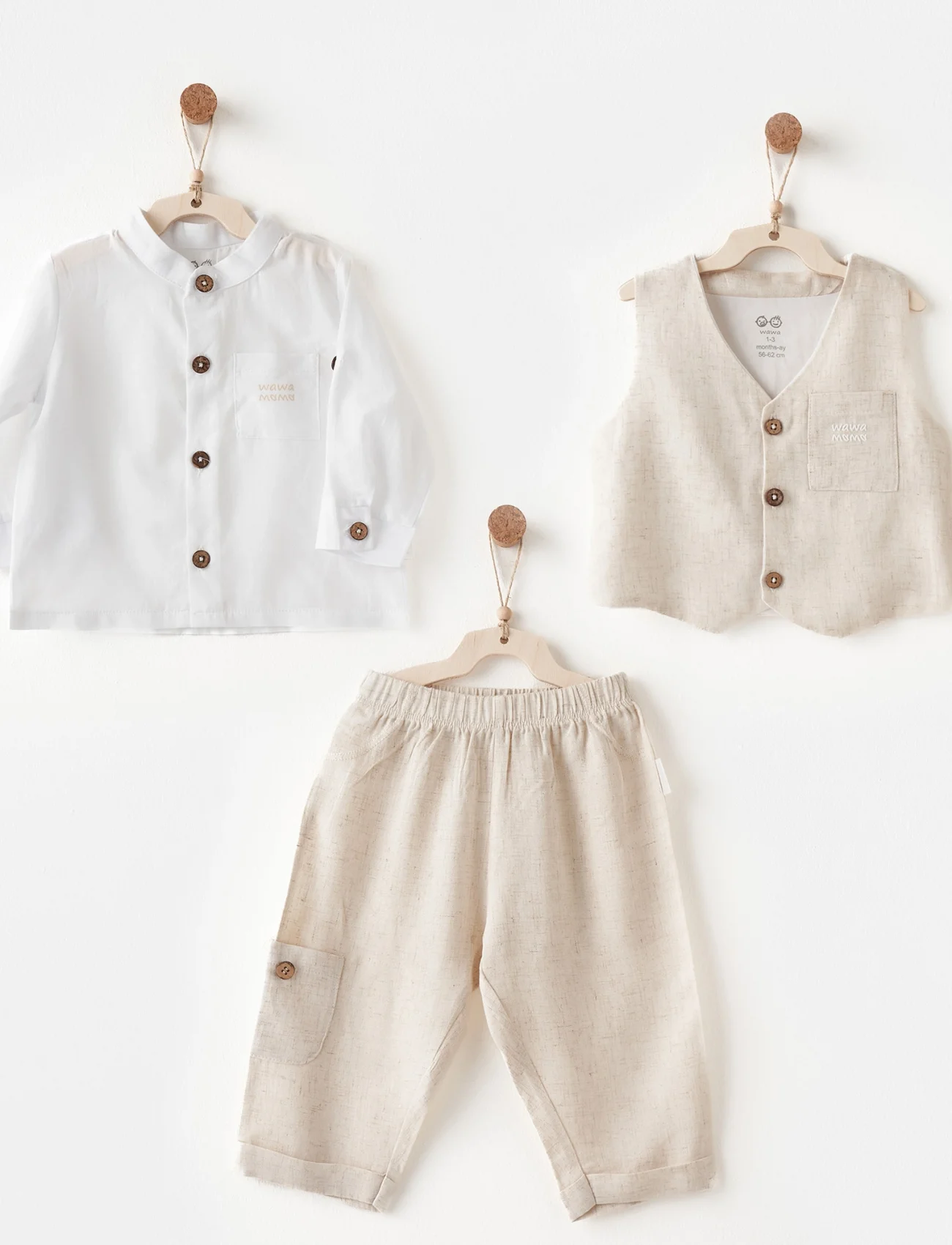 Andywawa Ac26721 Wawa Special 3lü Takım Beige