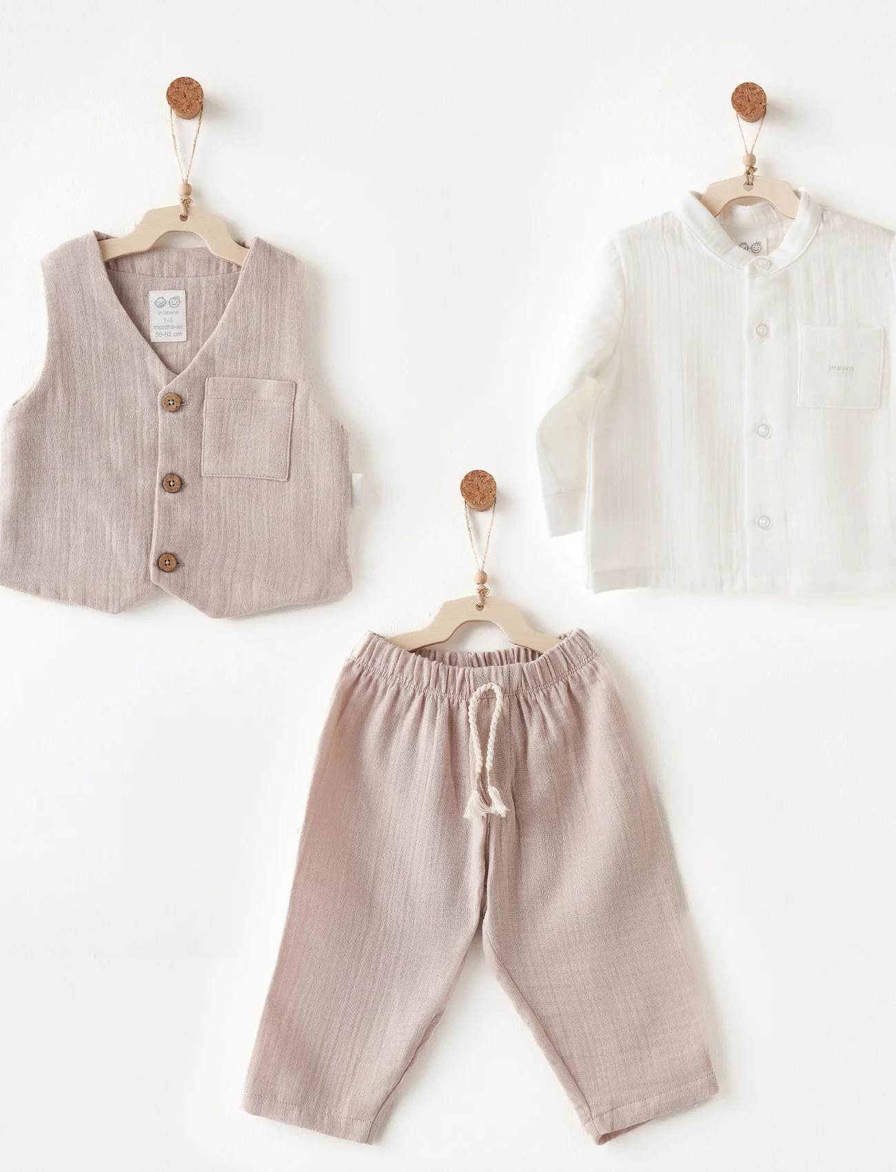 Andywawa Ac26734 Relax Time 3lü Takım Beige