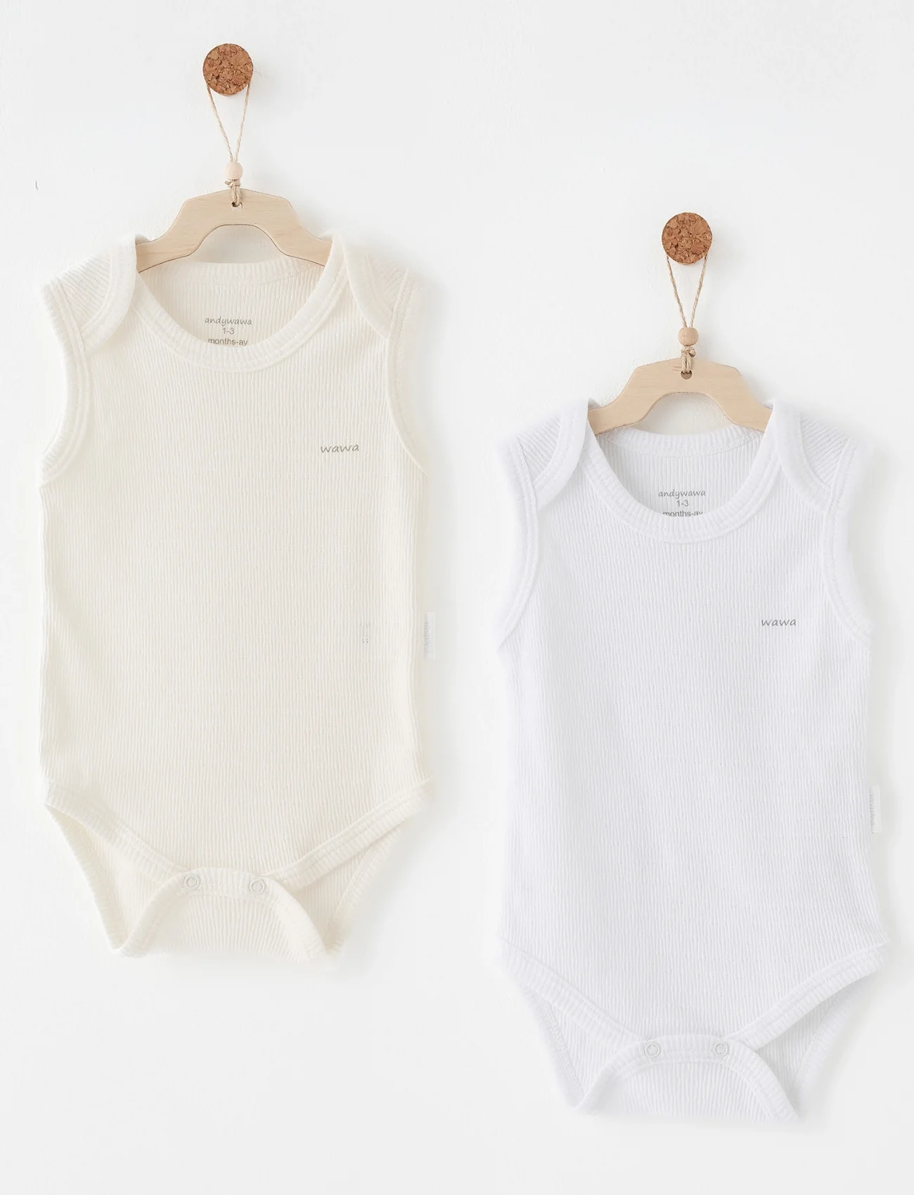 Andywawa Ac26762 Special Modal 2li Askılı Body Ecru White