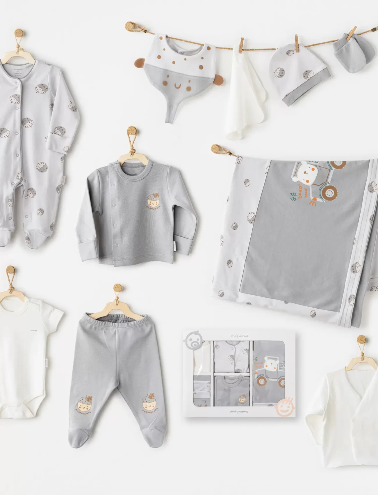 Andywawaw Ac26101 Hello Autumn 10lu Hastane Çıkışı Grey