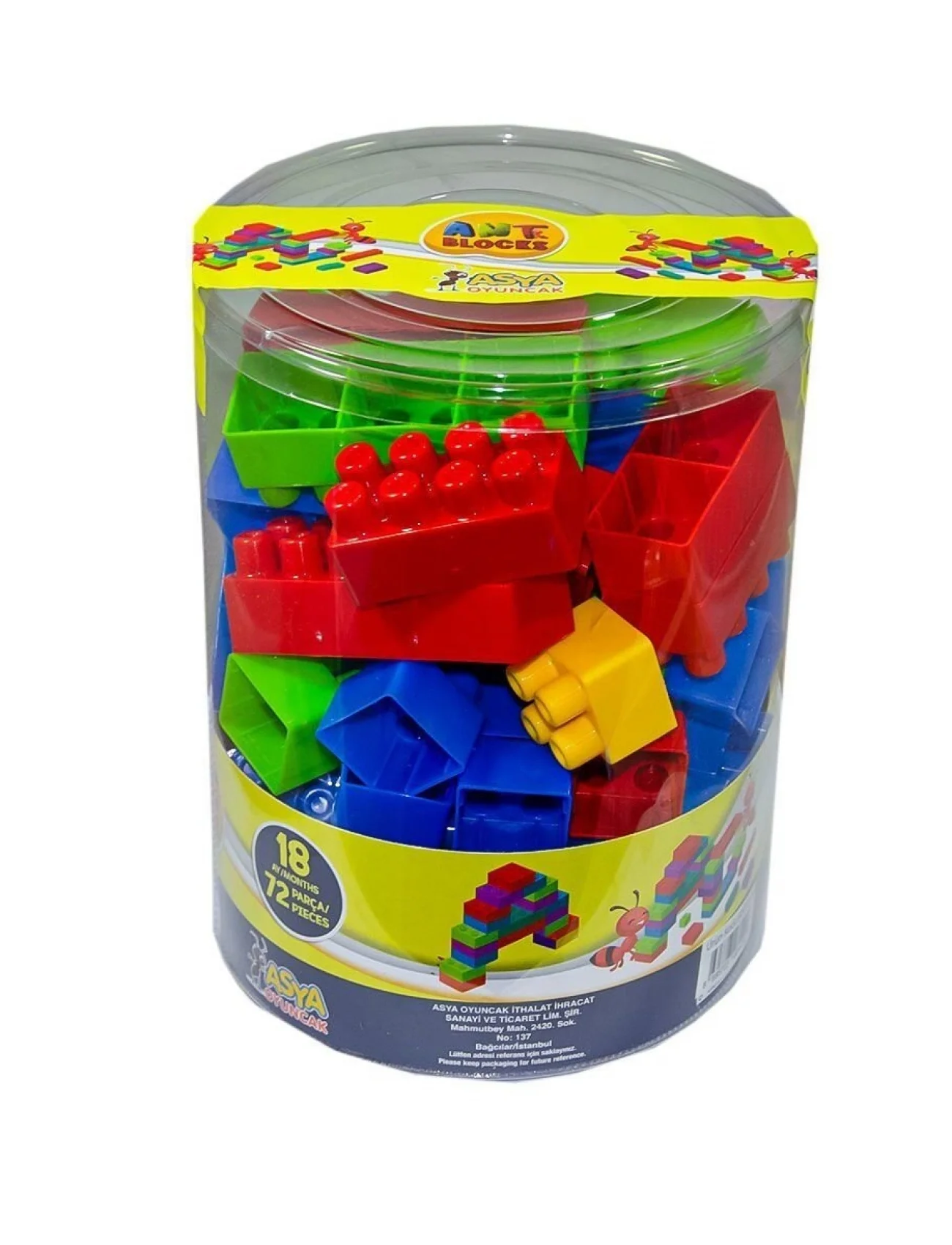 ANT072 Ant Blocks Ast 72 Parça - Asya Oyuncak