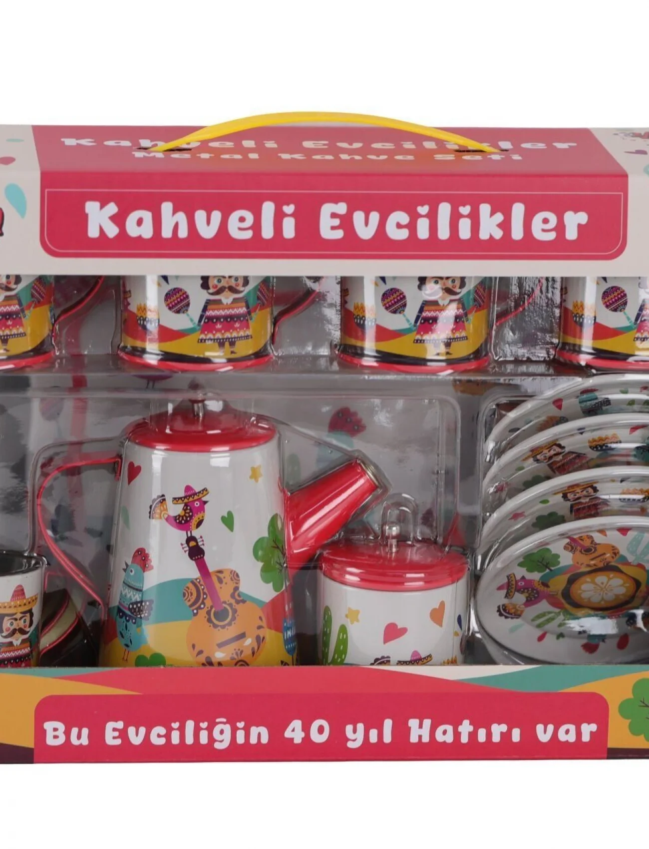 ATF-996-7A-10A 14 PARÇA DESENLİ METAL ÇAY SET