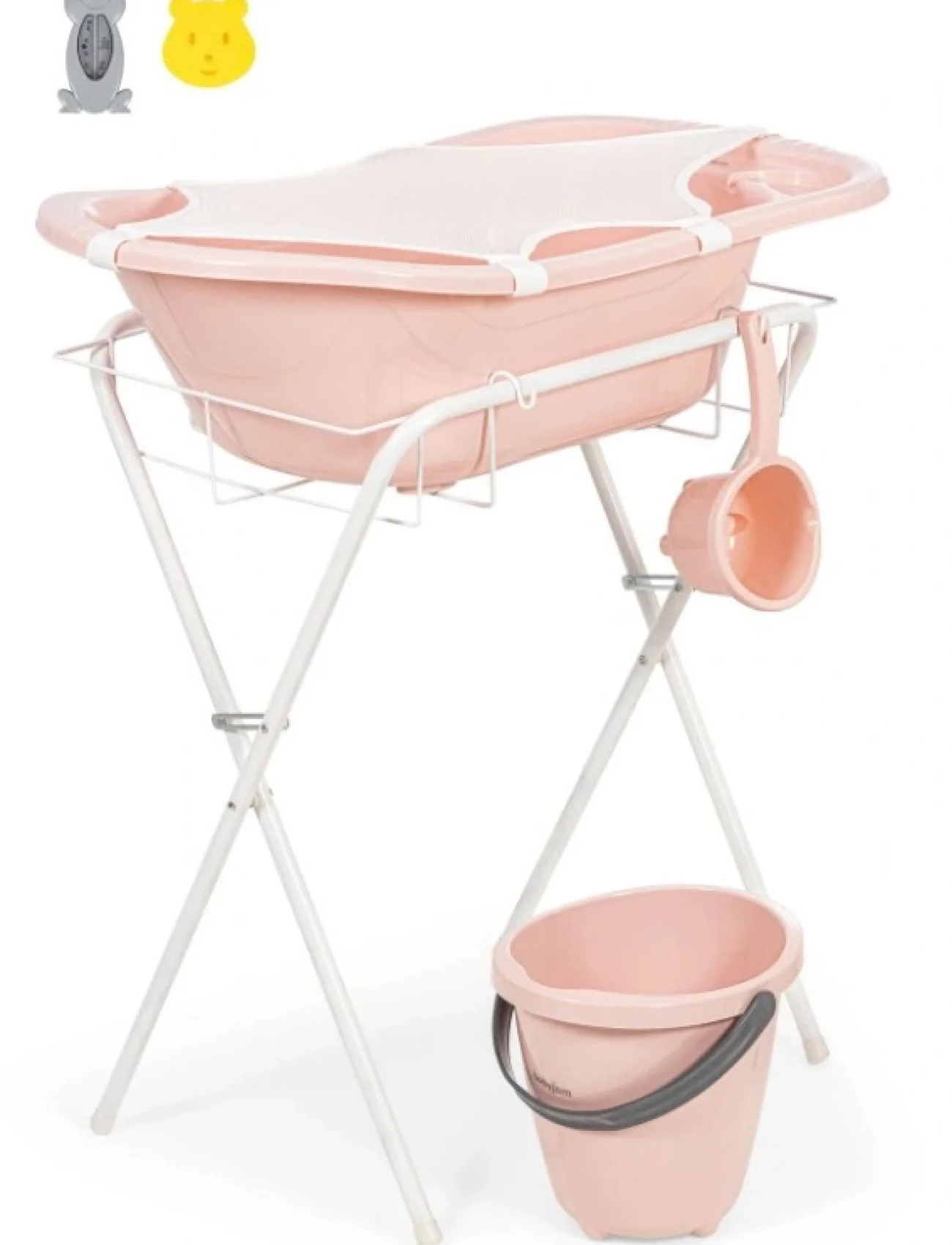 Babyjem Ayaklı Küvet Seti 7 Parça 897 Soft Pembe