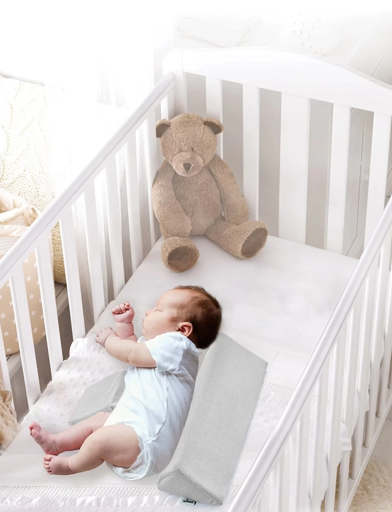 BabyJem Bebek Güvenli Uyku Yastığı 014 Gri