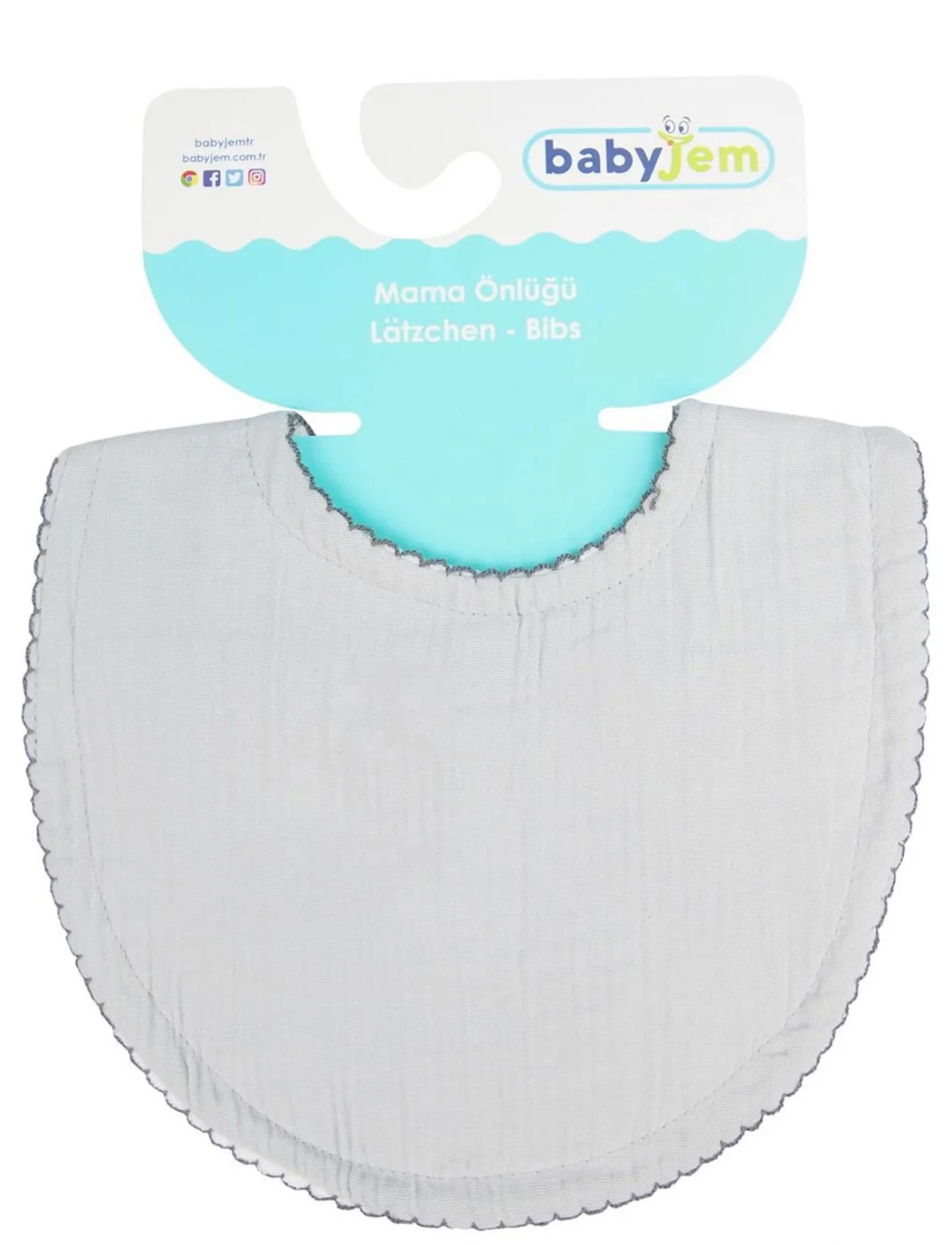 BabyJem Bürümcük Müslin Önlük 811 Gri