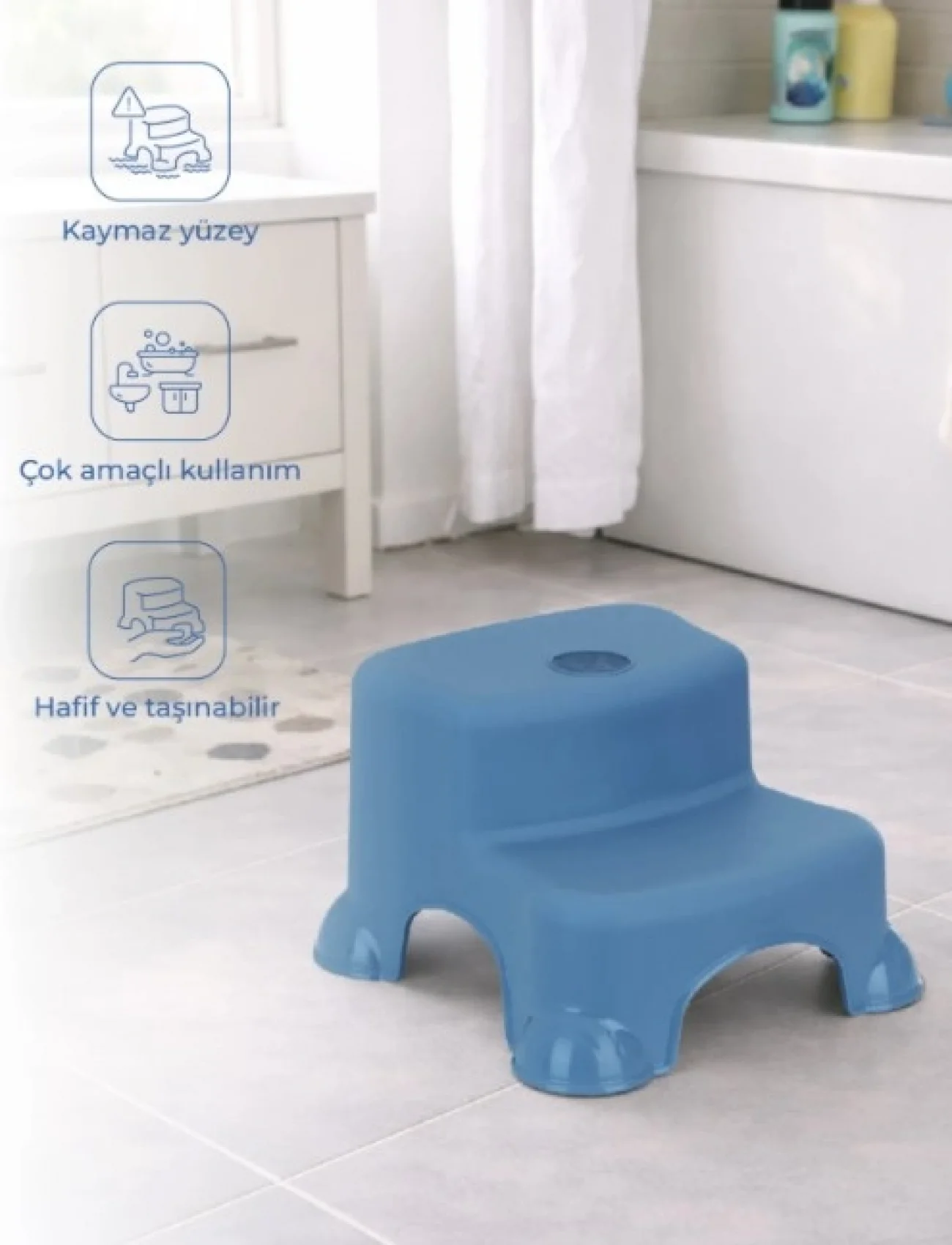 Babyjem Çok Amaçlı Katlı Basamak 516 (yeni) İndigo Mavi