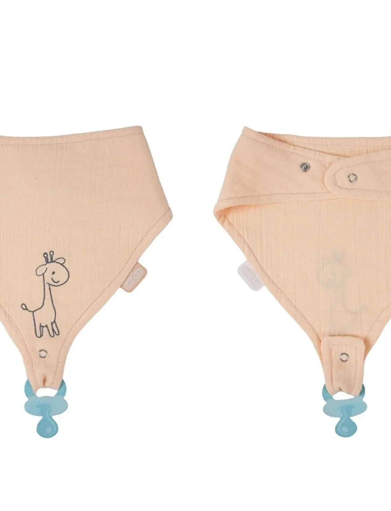 Babyjem Emzik Askılı Müslin Önlük 837 Somon