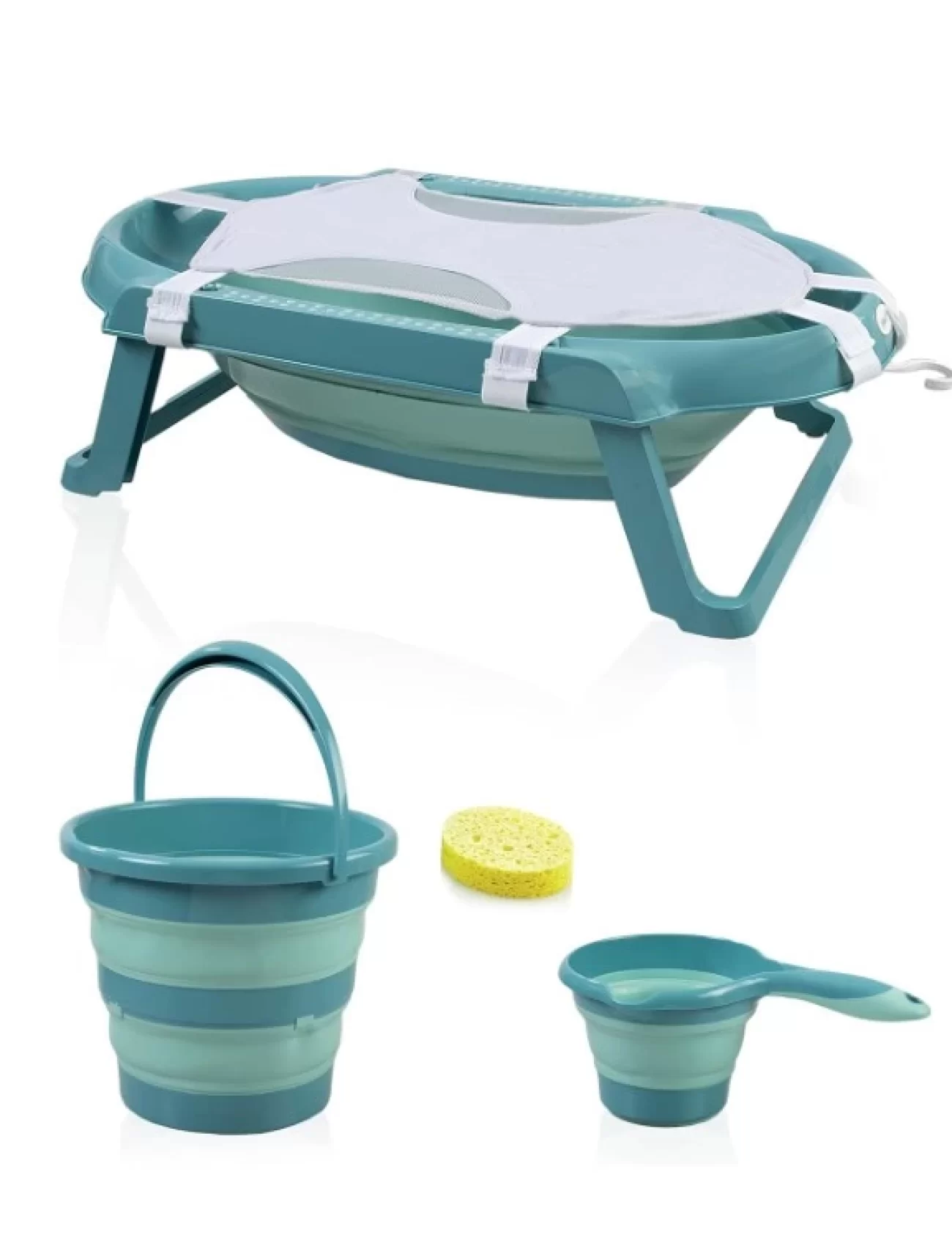 Babyjem Katlanır Banyo 5li Küvet Seti 596 Turkuaz