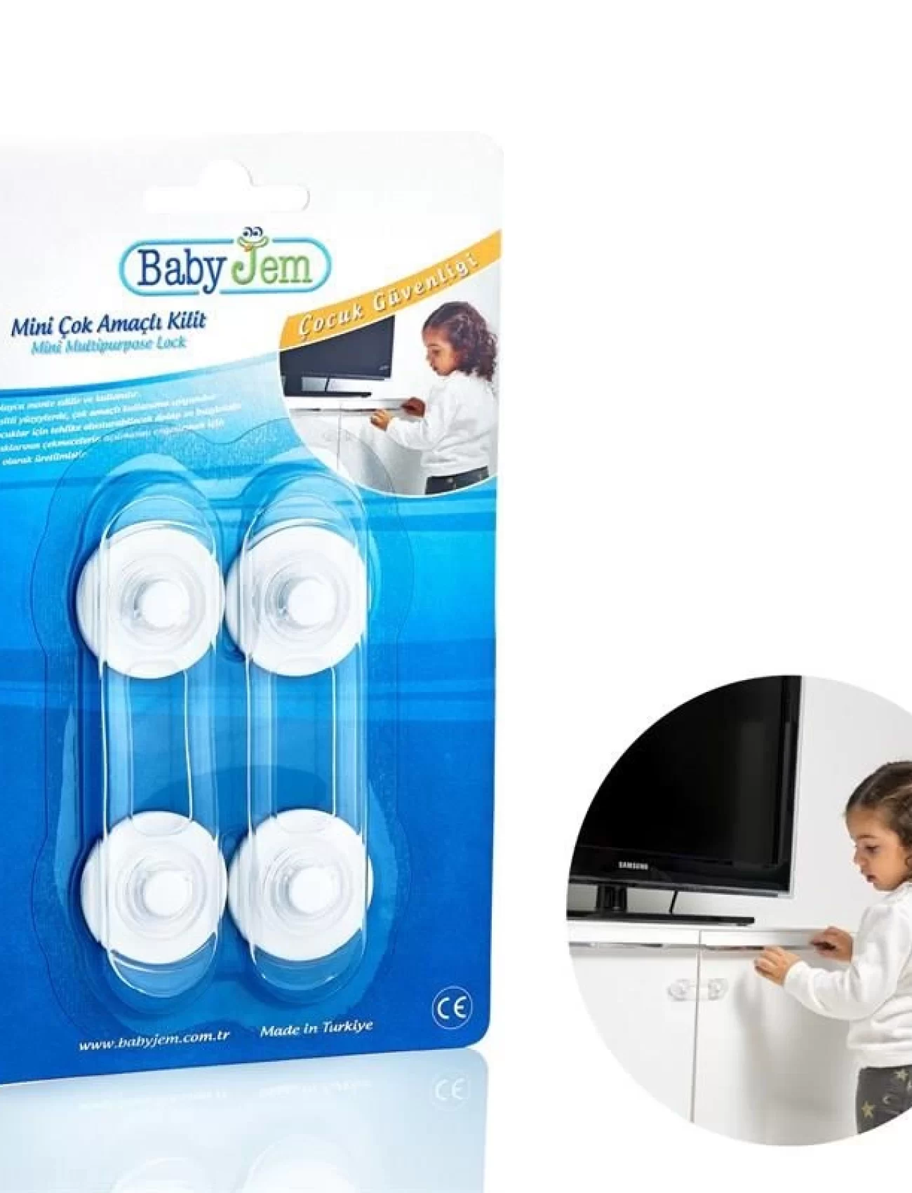 BabyJem Mini Çok Amaçlı Kilit 2Li 059