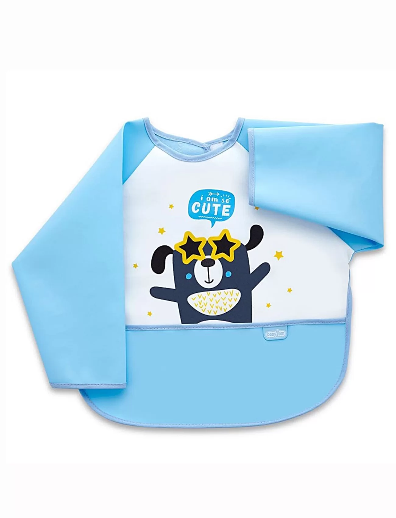 BabyJem Poli Muşamba Kollu Mama Önlüğü 034 Mavi
