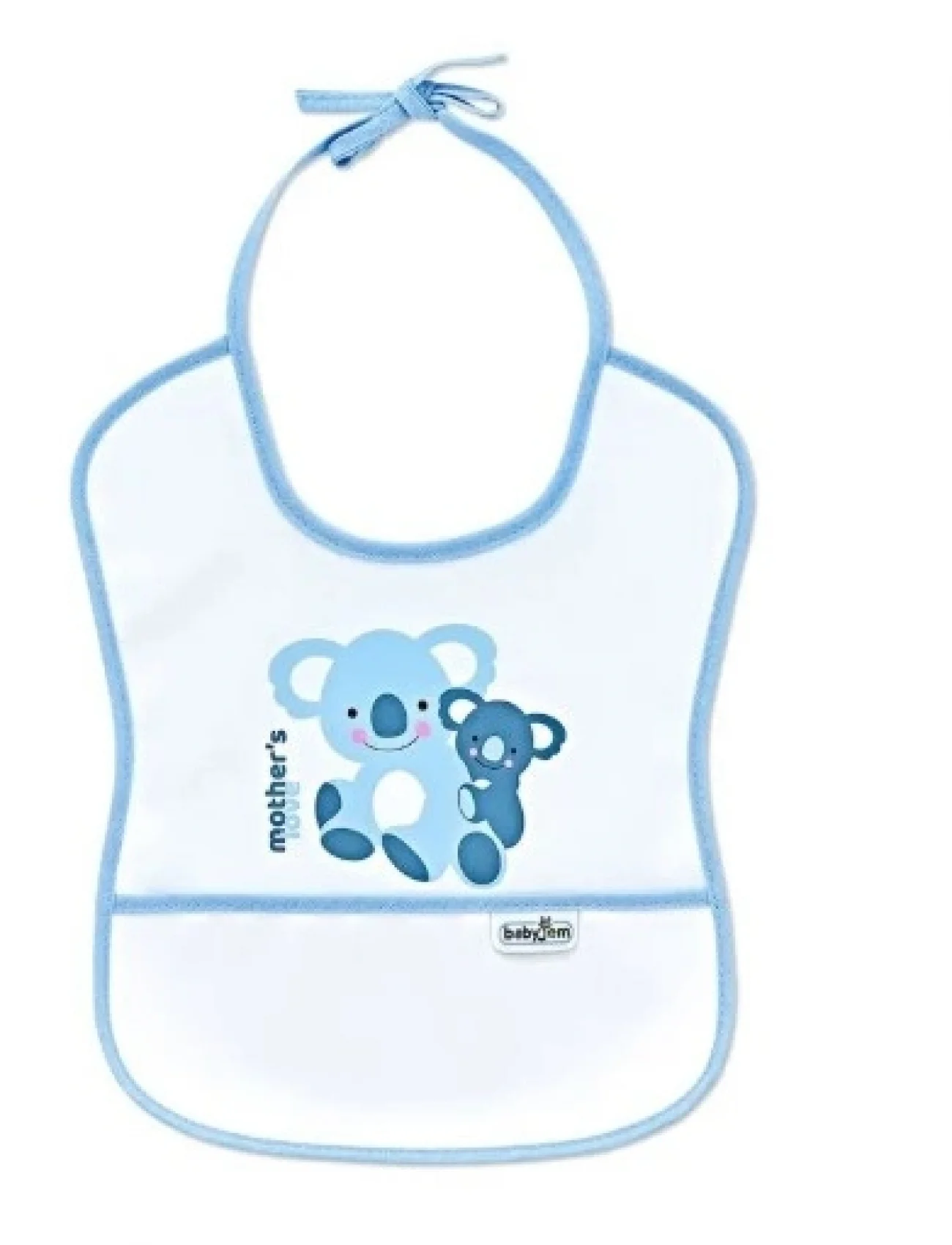 Babyjem Poli Muşamba Küçük Mama Önlüğü 030 Mavi