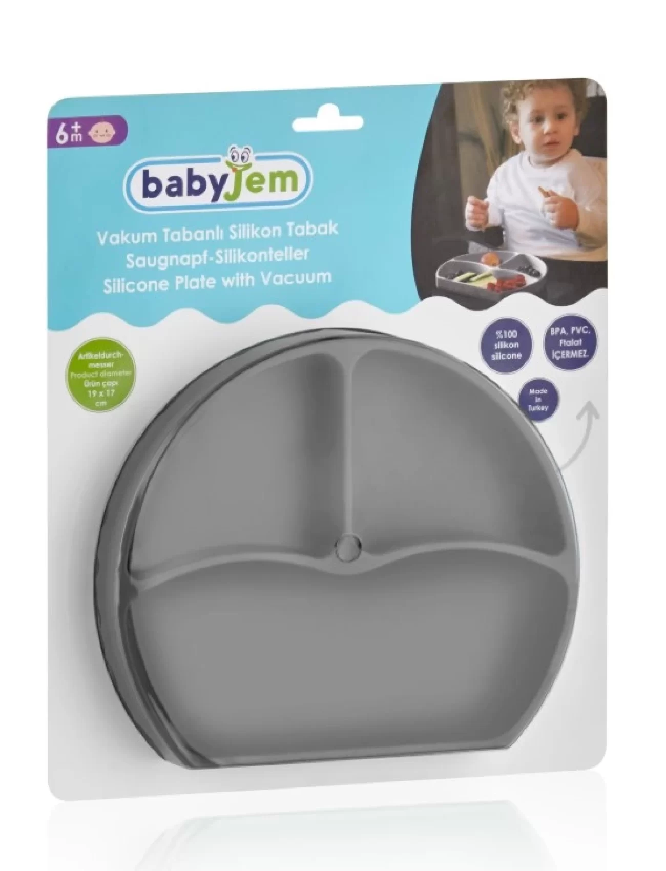 Babyjem Silikon Tabak 715 Gri