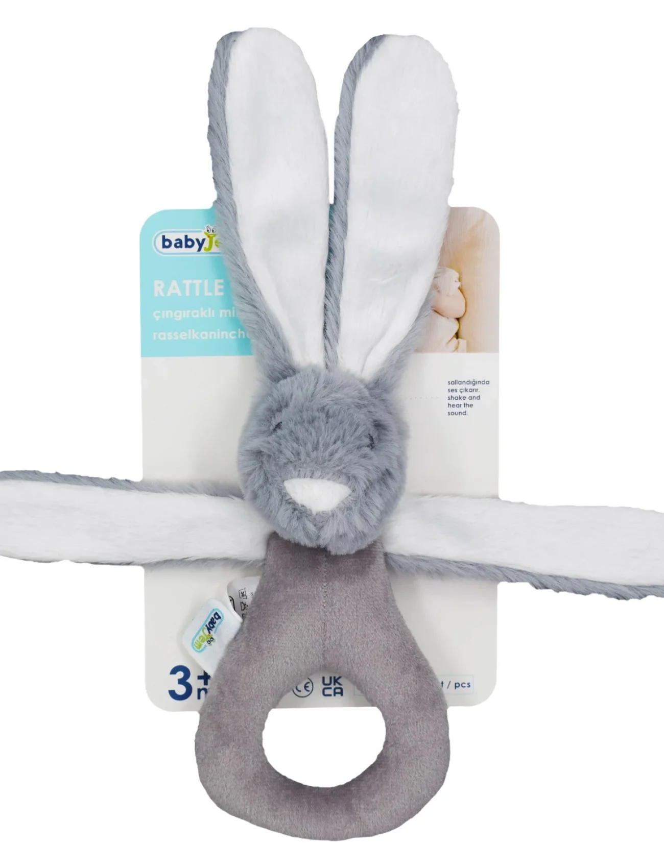 BabyJem Tutmalı Peluş Mini Tavşan 842 Gri