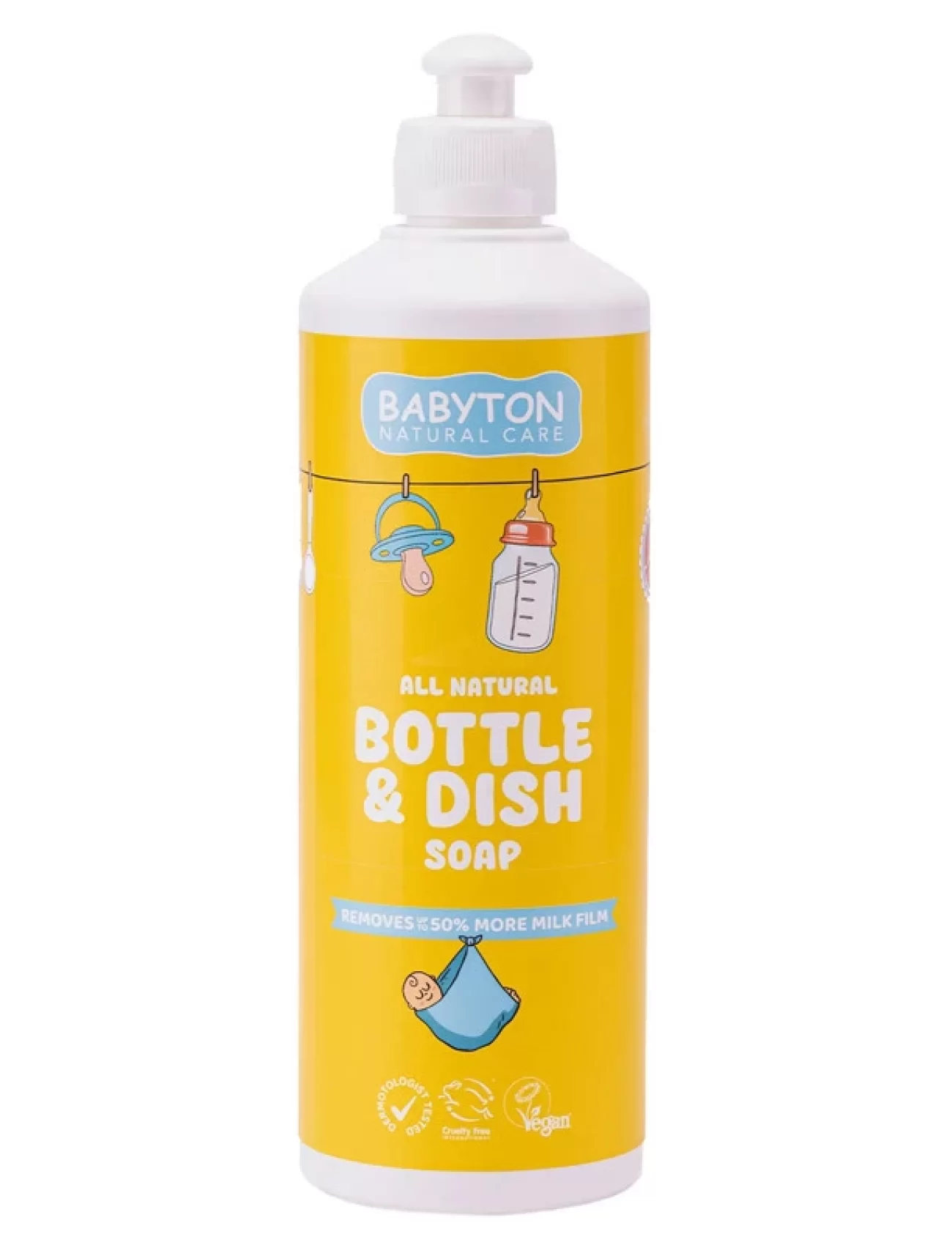 Babyton Doğal Emzik Ve Biberon Temizleyicisi Bitkisel Elde Bulaşık Sabunu 500 Ml