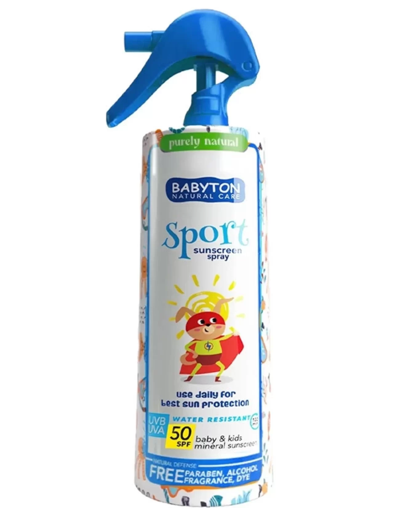 Babyton bebek Ve Çocuklar İçin Suya Dayanıklı Güneş Koruyucu Sprey 200 Ml 50 Spf