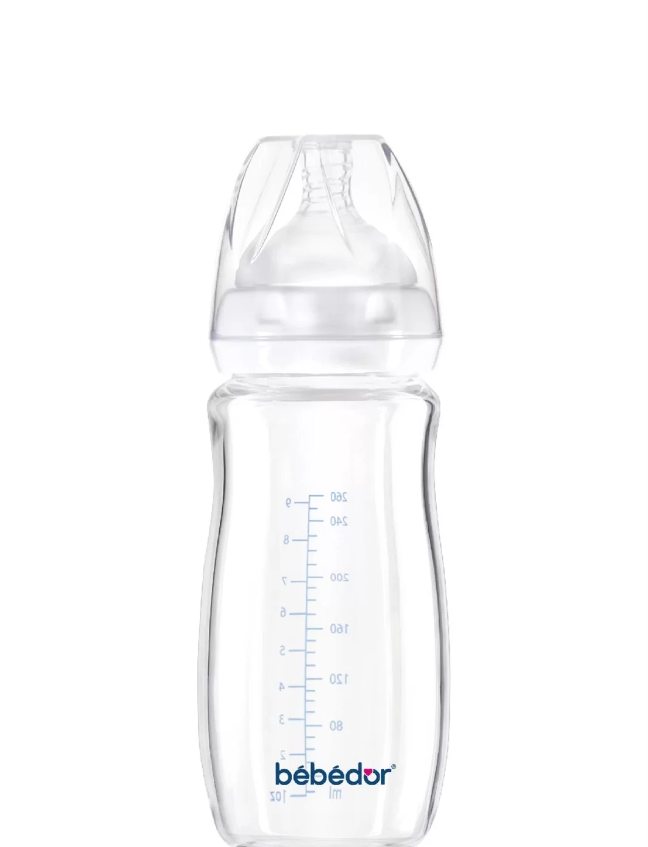 Bebedor Geniş Ağızlı Isıya Dayanıklı Cam Biberon 260ml 51301