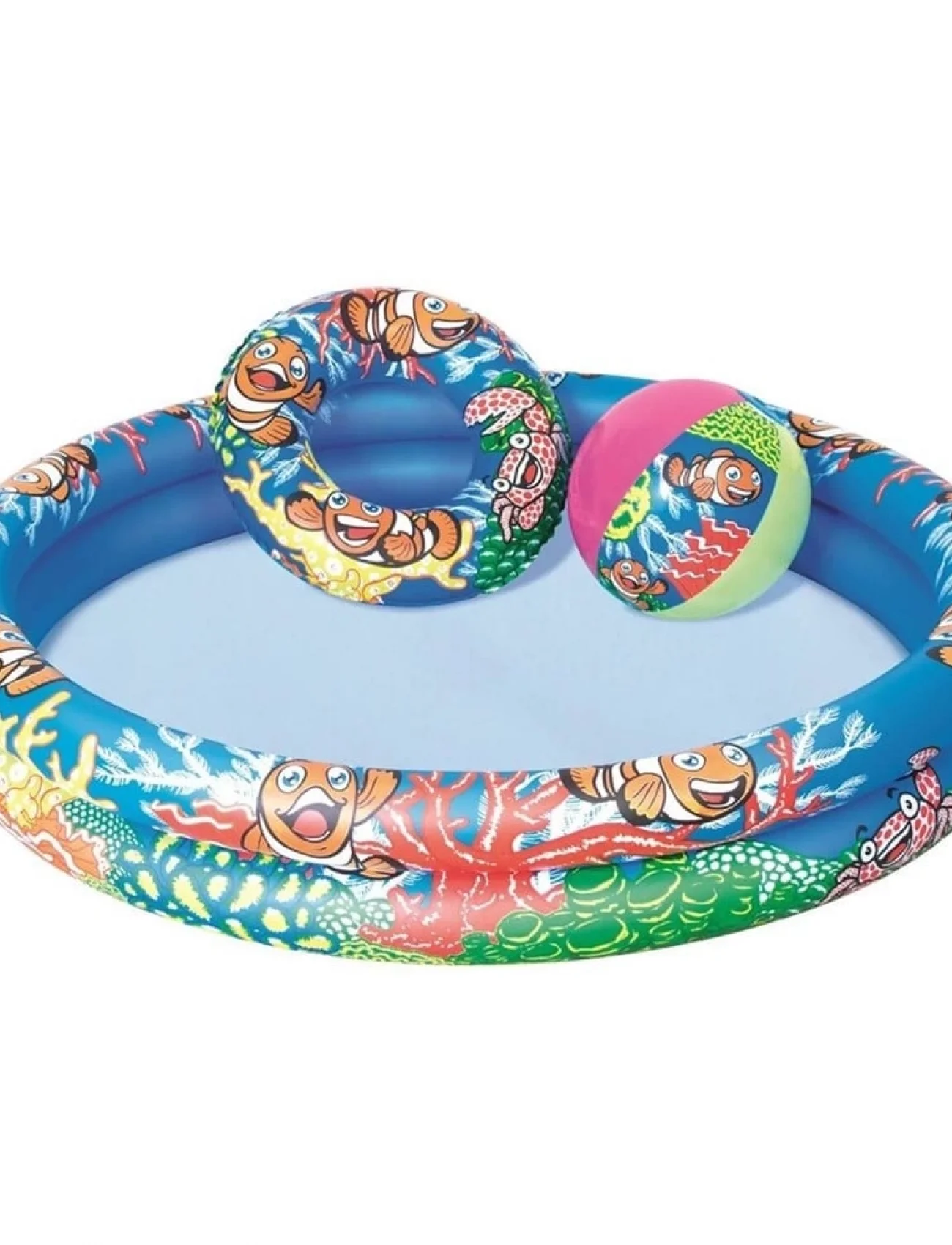 Bestway 2 Bölmeli Havuz + Simit + Deniz Topu 51124
