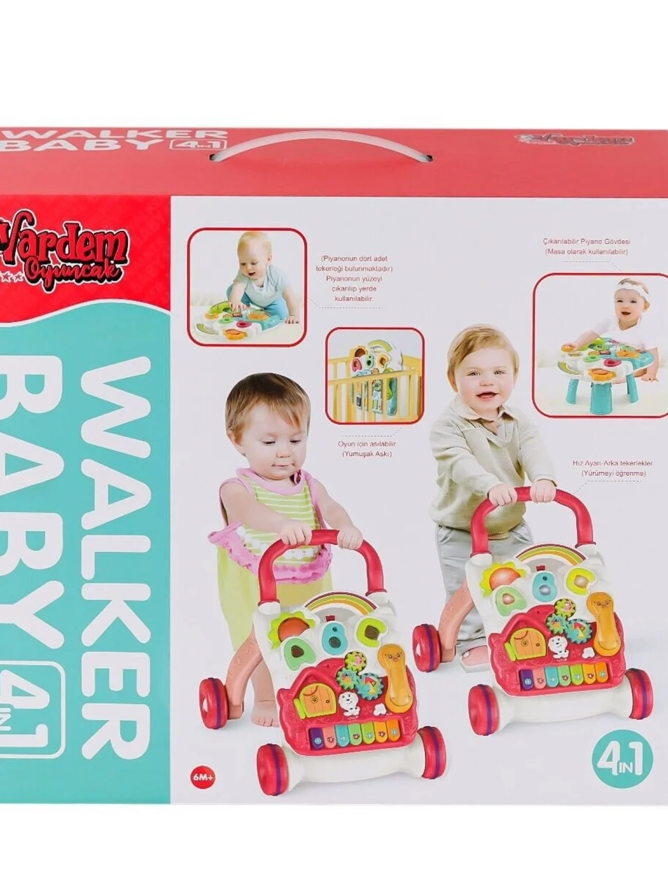 BIB-6018 Pianolu Yürüme Arkadaşı 4IN1