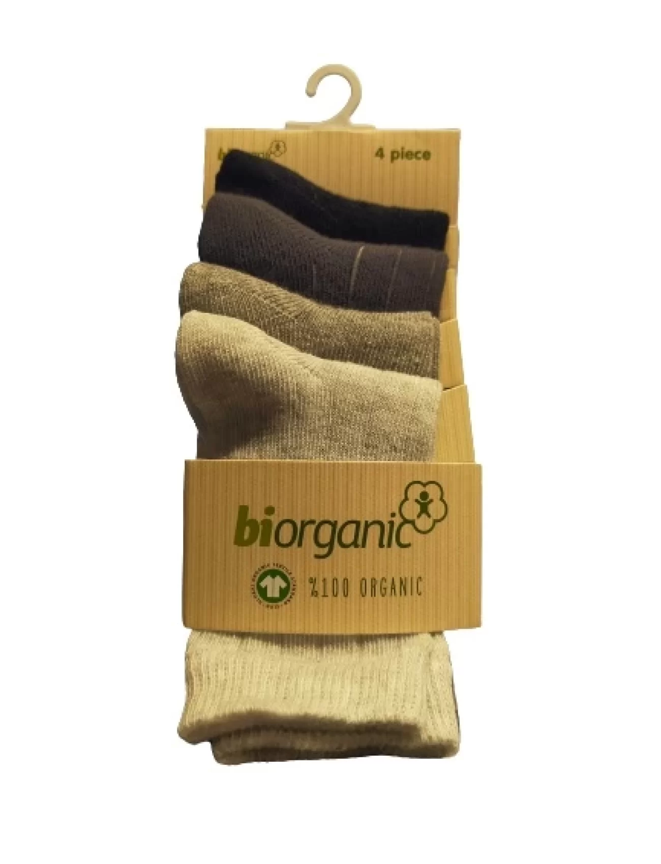 Bibaby Biorganic 4Lü New Basıc Çocuk Çorap 68387 Gri