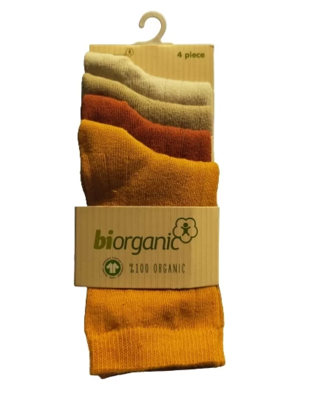 Bibaby Biorganic 4Lü New Basıc Çocuk Çorap 68387 Hardal