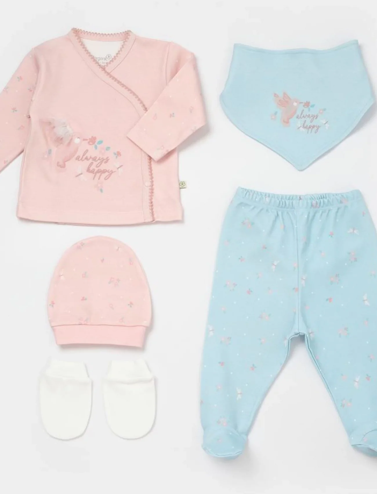 Bibaby Biorganic Always Happy 5Li Hastane Çıkış Seti 62343 Gül Kurusu Mint