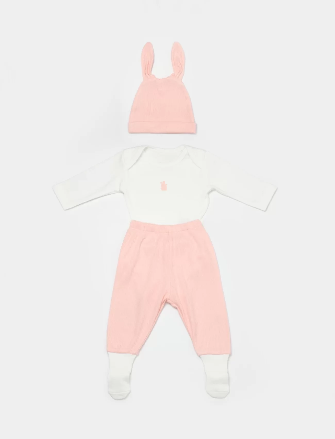 Bibaby Biorganic Bunny 3Lü Bebek Takım 73326 Pembe