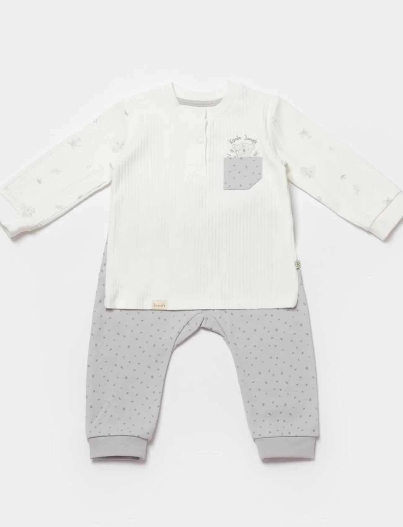 Bibaby Biorganic Koala Jungle 2Li Bebek Takım 59776 Gri