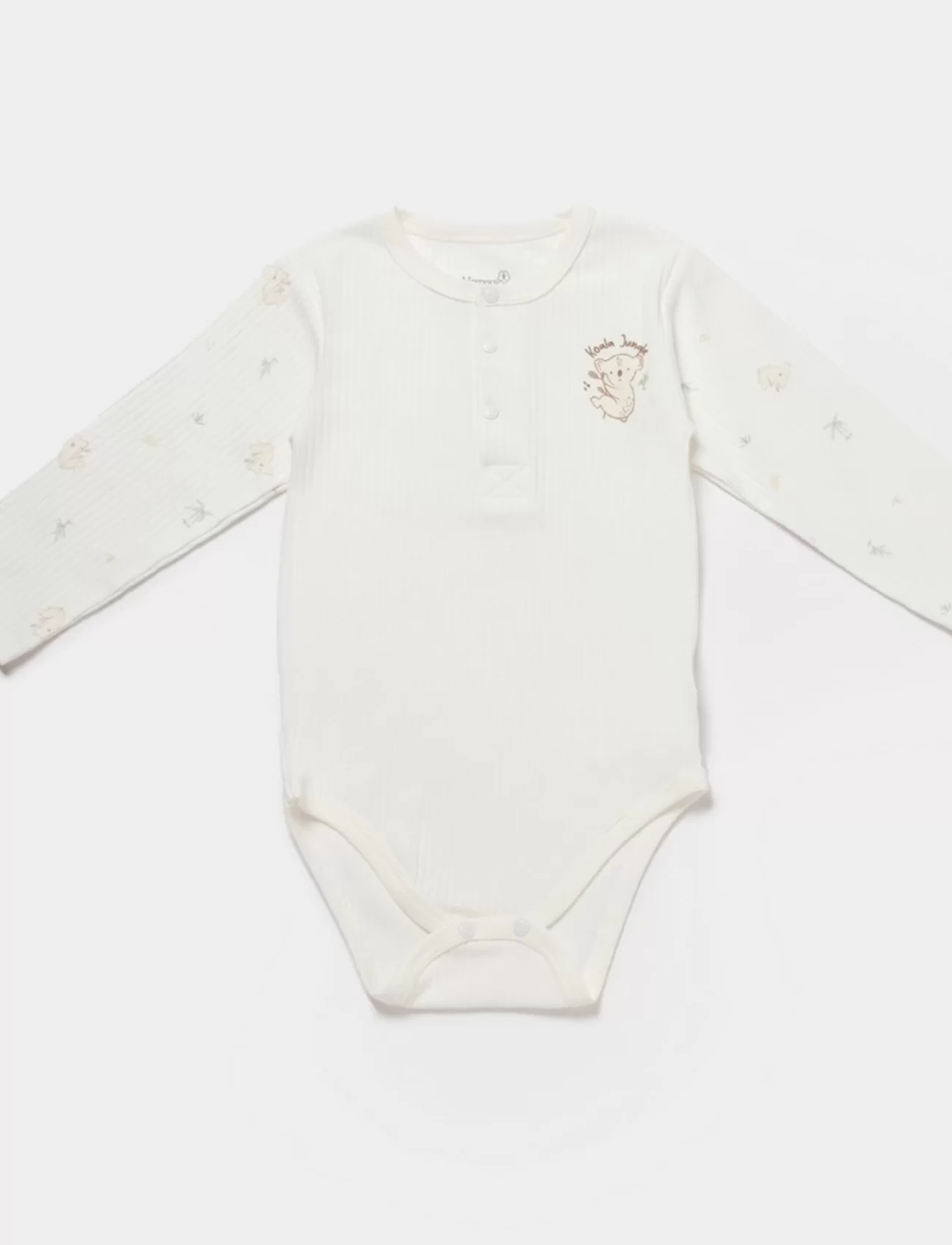 Bibaby Biorganic Koala Jungle Uzun Kol Bebek Body 56973 Mint