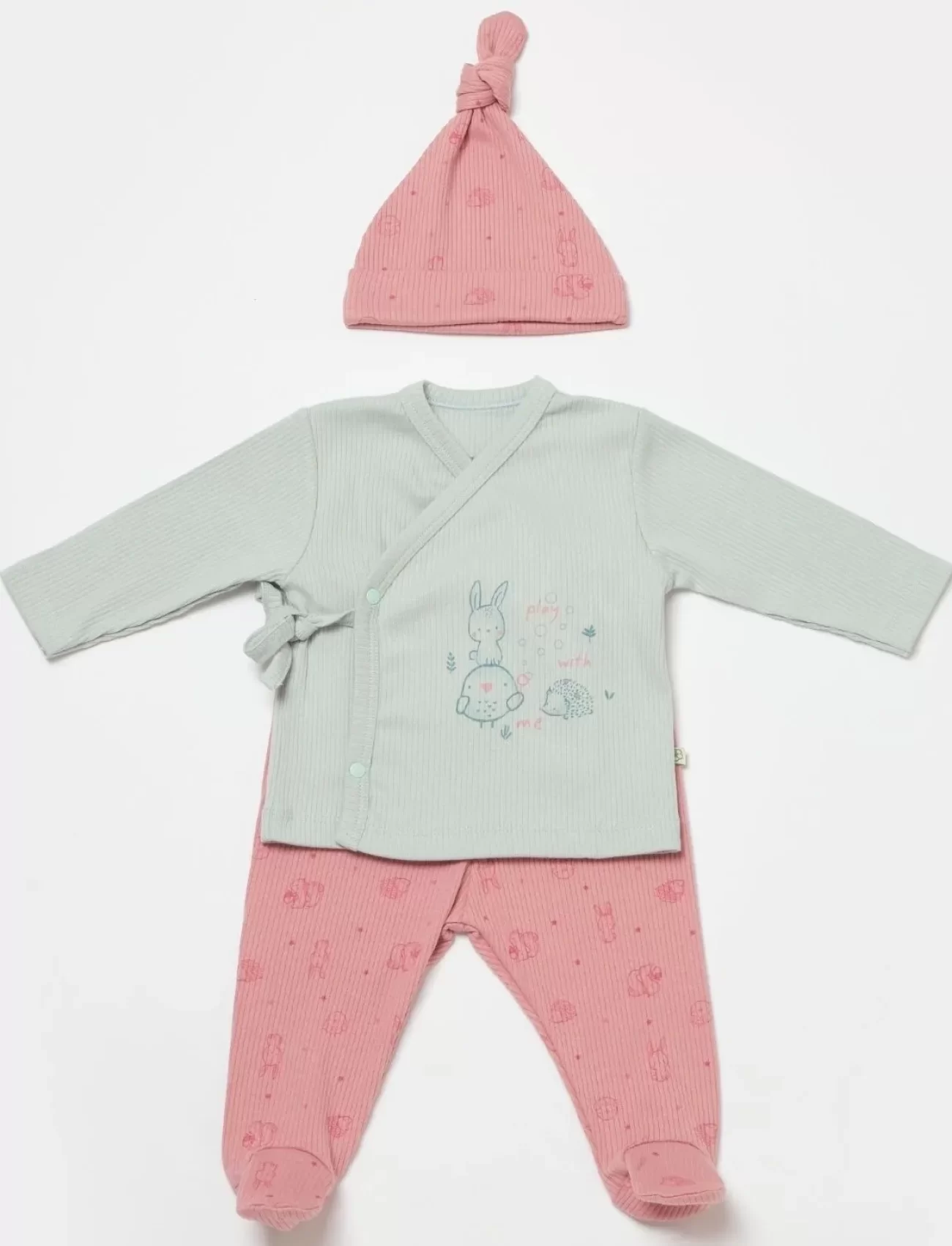 Bibaby Biorganic Modal Play With Me 3Lü Zıbın Set 58035 Mint